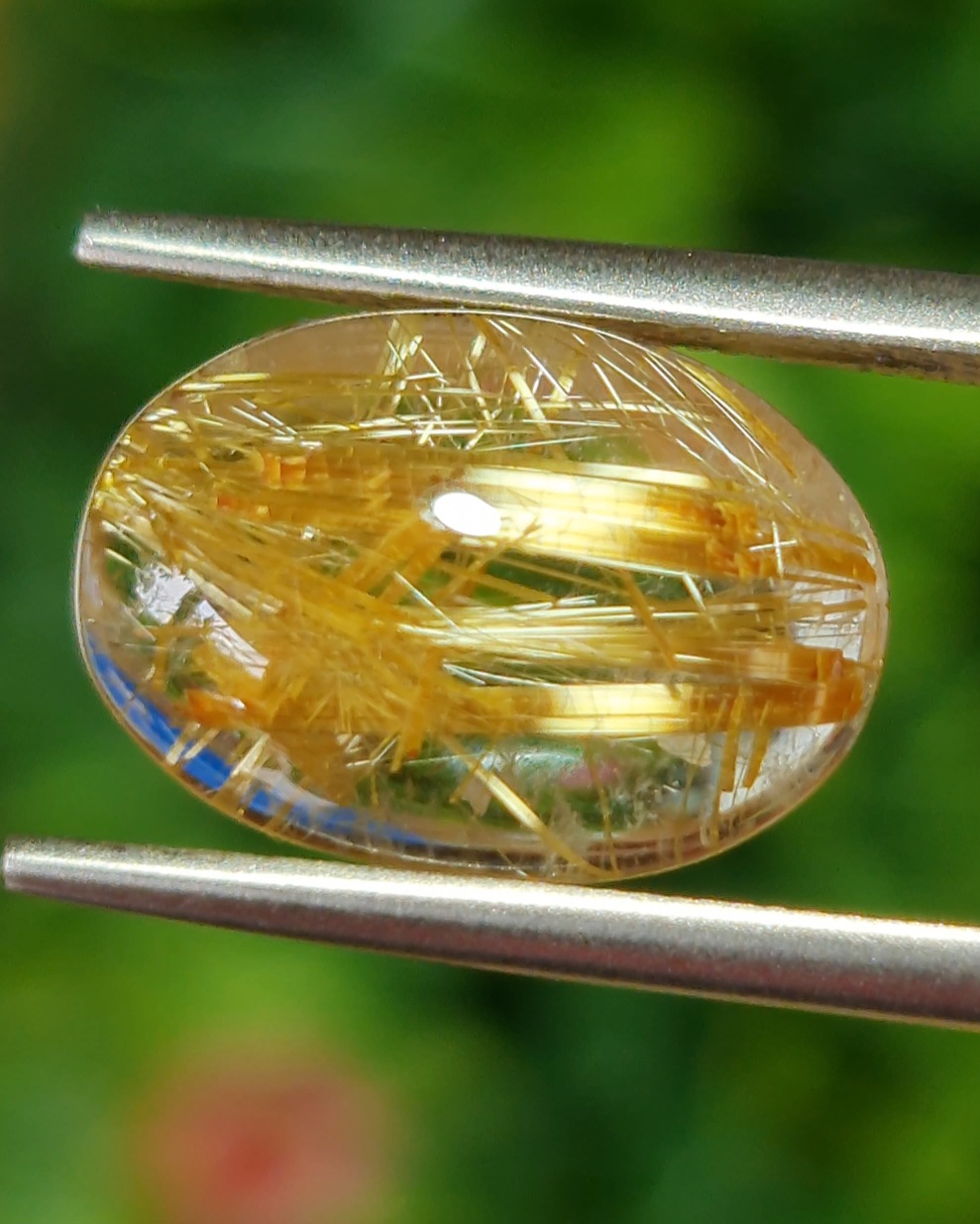 ไหมทอง ควอตซ์ Golden Rutilated Quartz 5.55 กะรัต Cts.พลอยแท้ อัญมณีมงคลประจําวันเกิด เครื่องประดับพลอย