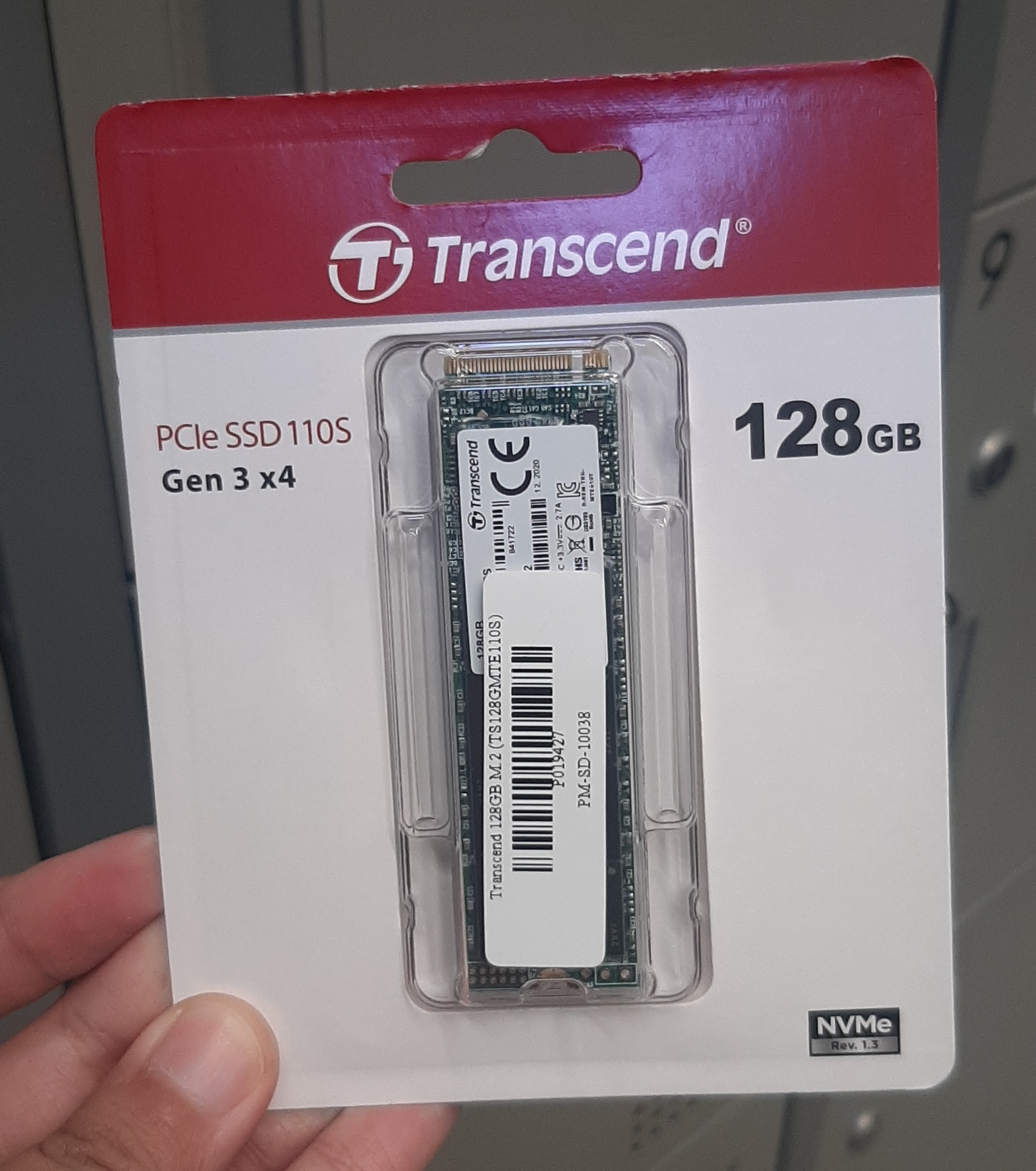 สินค้ามือหนึ่ง ประกันร้าน สภาพดี Transcend (TS128GMTE110S) SSD 128GB M.2 NVMe