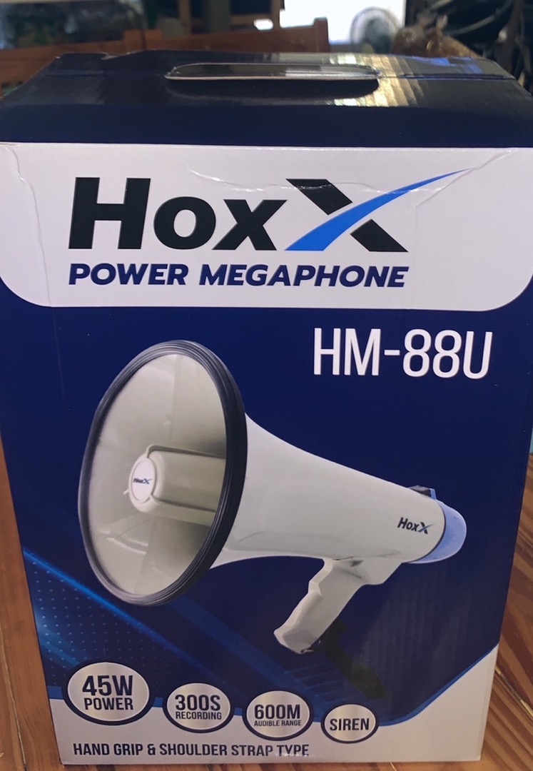 MOSSIRA HM-88U โทรโข่ง 8 นิ้ว พร้อมไมค์ ช่องเสียบ USB, Micro SD, อัดเสียงกับตัวเครื่องได้นาน 300 วินาที Megaphone