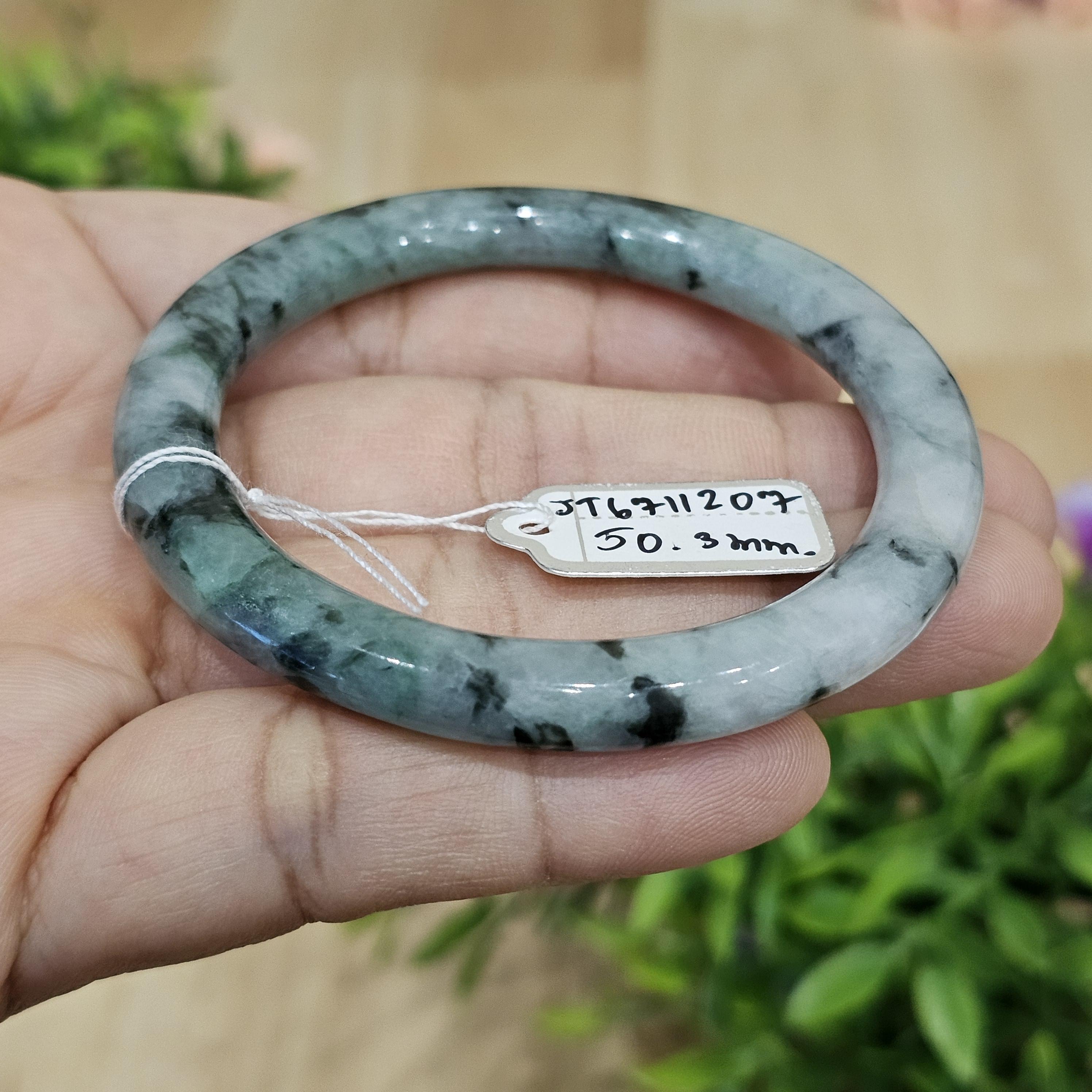 JB6711207 หยก พม่า แท้ Jade กำไลหยก (Jadeite bracelet) พม่า (Myanmar) 50.3 มม.