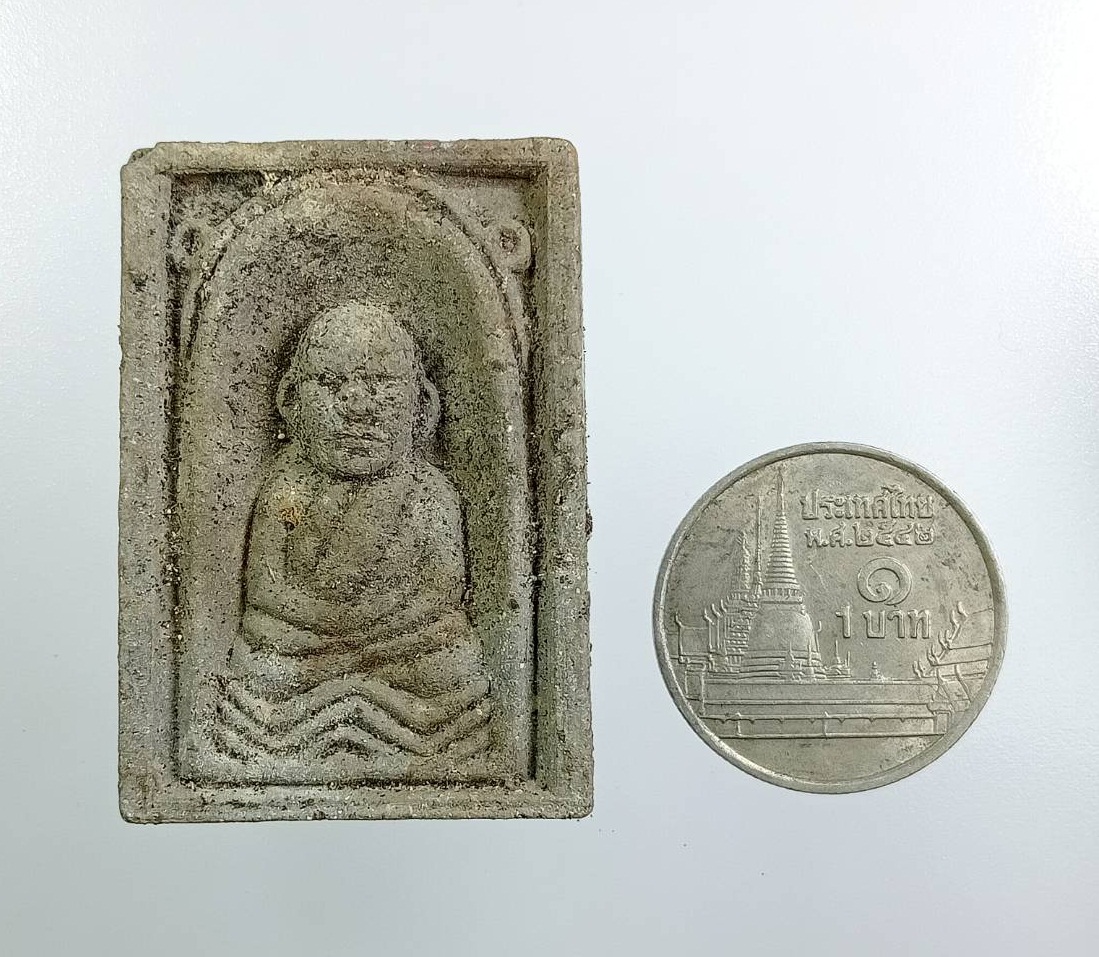 ผ3189 หลวงปู่ทวด วัดช้างให้ พิมพ์กลักไม้ขีด เนื้อผงใบลาน หลังยันต์