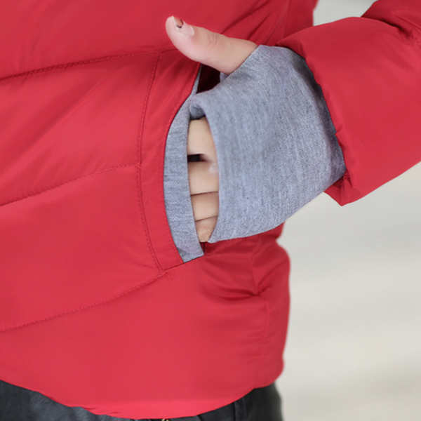 เสื้อโค้ทกันหนาวติดลบลุยหิมะได้ คอปิดซ้อนฮู้ด ทรงสลิม (12236X)