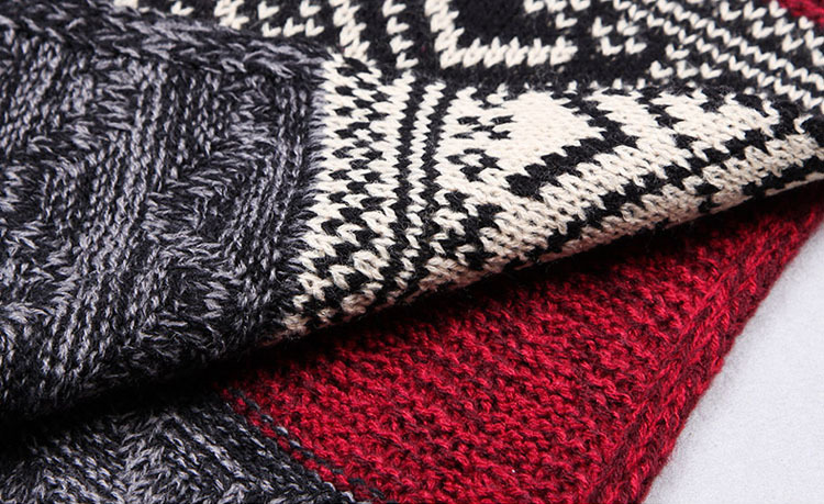 ผ้าพันคอไหมพรมถักลาย ผืนยาว ใช้ได้ทั้งชายและหญิง (10263MM)