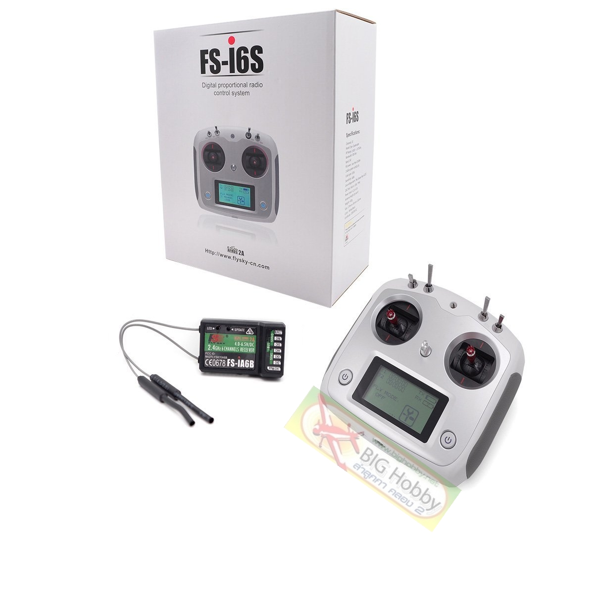 Flysky FS-i6S 2.4G 10CH AFHDS Touch Screen Transmitter + FS-iA6B Receiver FS-I6S