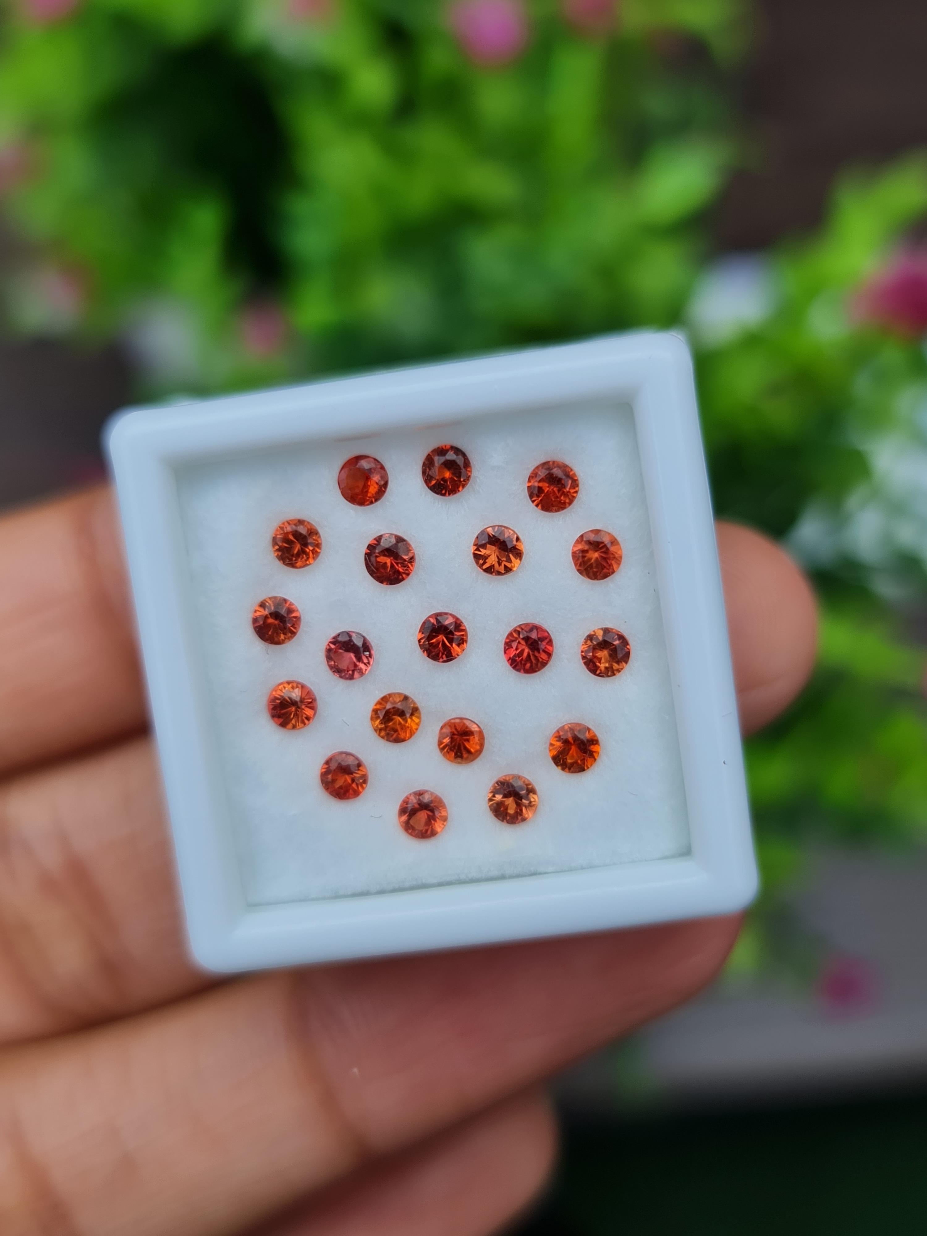 พลอย ซองเจีย แซฟไฟร์ Songea Sapphire 19 เม็ด 1.60 กะรัต (Cts.) พลอยแท้ อัญมณีมงคลประจําวันเกิด เครื่องประดับพลอย