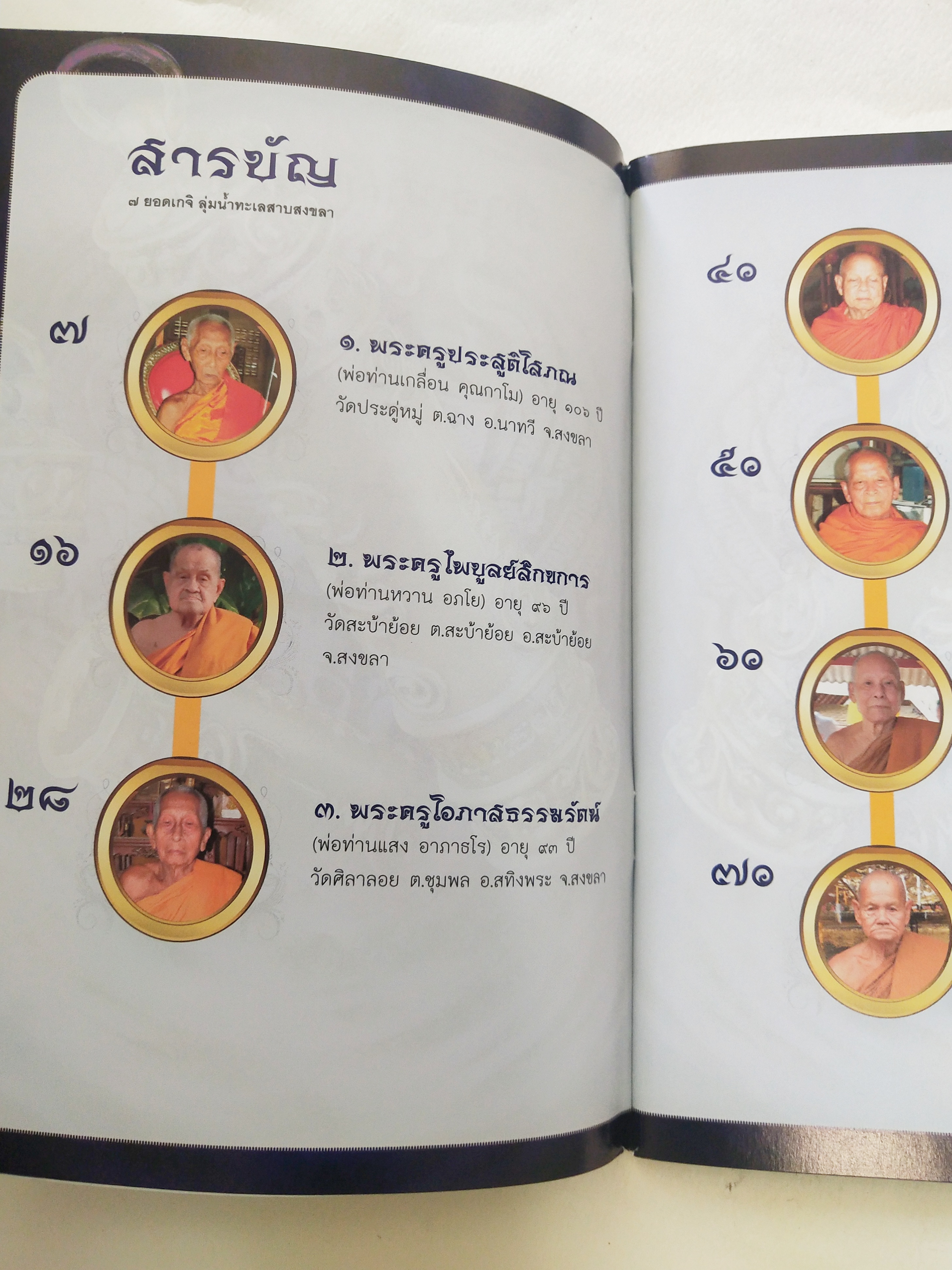 หนังสือพระเครื่อง *** เฉพาะหนังสือไม่มีตะกรุด เจ็ดยอดเกจิลุ่มน้ำทะเลสาบสงขลา ครบเครื่องเรื่อง เครื่องรางมหาโภคทรัพย์ มหาอำนาจ เมตตามหานิยม แคล้วคลาดกันภัย ค้าขายรุ่งเรือง โดย ศาสตรามหาเวทย์พุทธาคมขลังจากดินแดน 2 ทะเล.