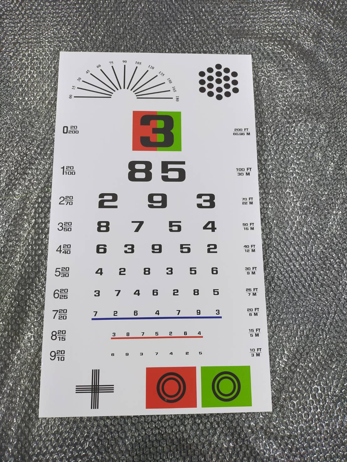 ป้ายวัดค่าสายตา ป้ายอะคริลิคขาว 3mm ติดสติ๊กเกอร์ไดคัทตามแบบ