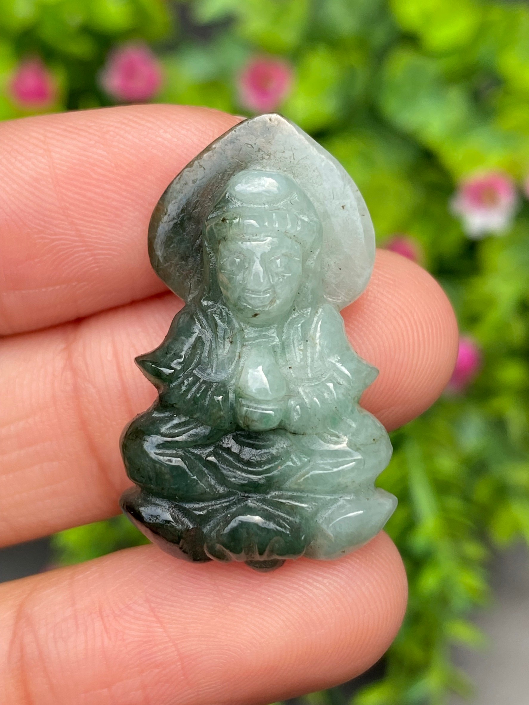 หยก แกะสลัก รูป เจ้าแม่กวนอิม (Burmese jadeite) 32.52 กะรัต (cts.) หยก พม่า แท้