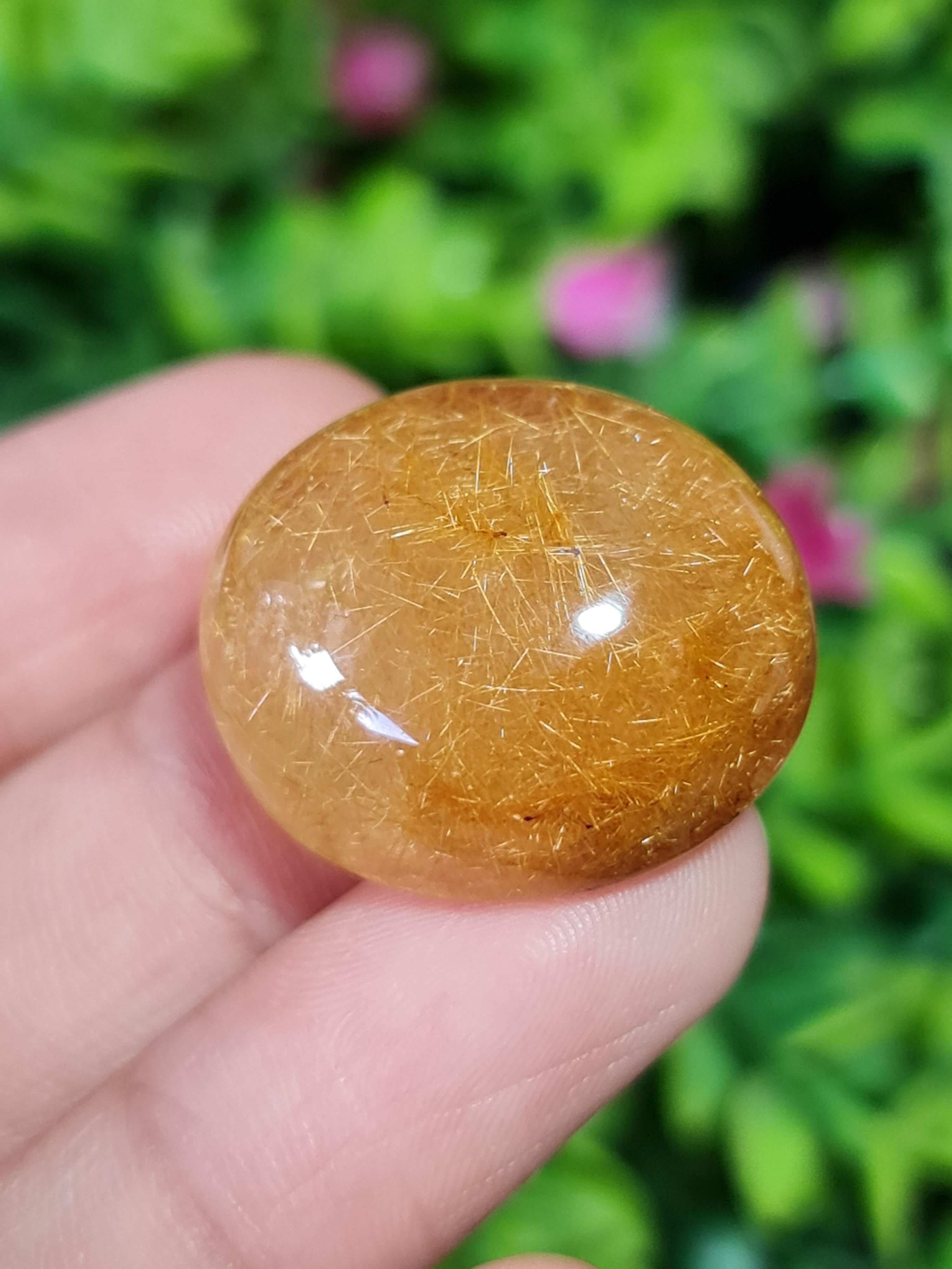 ไหมทอง ควอตซ์ Golden Rutilated Quartz 55.61 กะรัต Cts.พลอยแท้ อัญมณีมงคลประจําวันเกิด เครื่องประดับพลอย