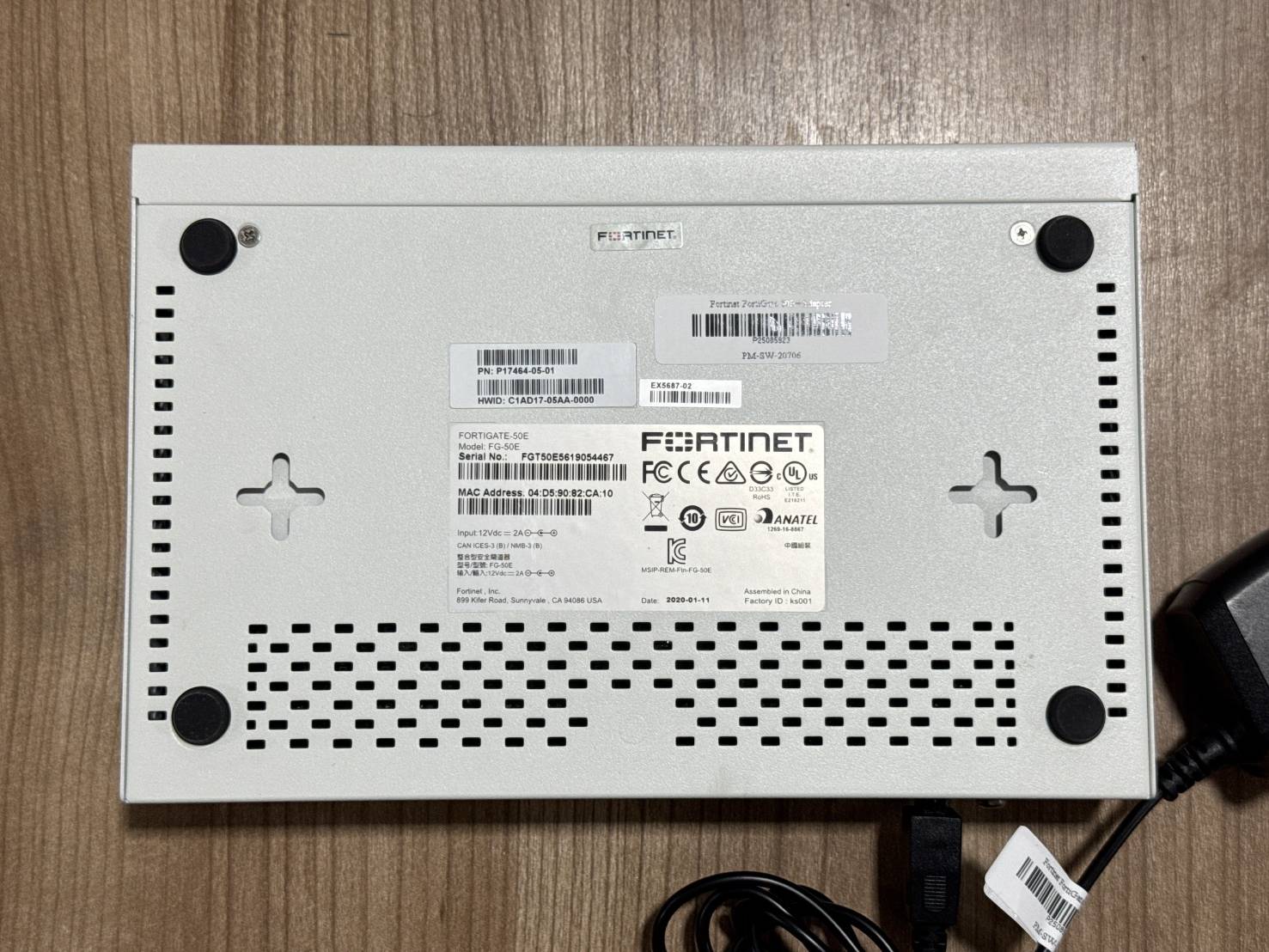 Fortinet FortiGate 50E+Adapter