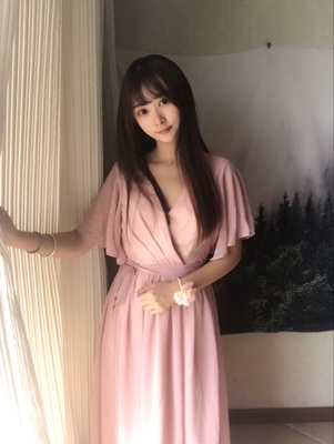 Pre-order ชุดเพื่อนเจ้าสาว สีชมพู Nude ผ้าชีฟอง เชือกผูกหลัง มีหลายแบบ