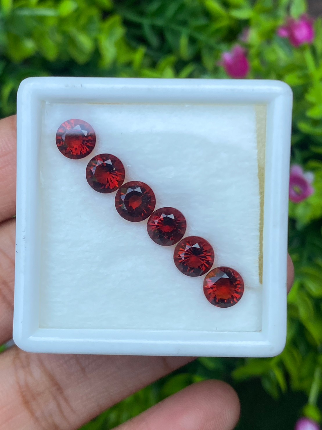 พลอย ซิทริน Citrine 4.60 กะรัต(Cts.) 6 เม็ด Pcs. พลอยแท้ อัญมณีมงคลประจําวันเกิด เครื่องประดับพลอย