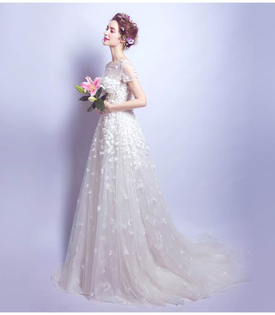 ชุดแต่งงาน แขนสั้น