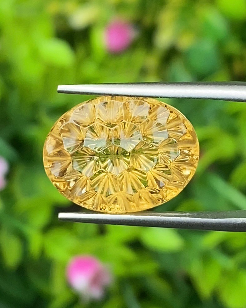 พลอย ซิทริน Citrine 8.94 กะรัต (Cts.) พลอยแท้ อัญมณีมงคลประจําวันเกิด เครื่องประดับพลอย