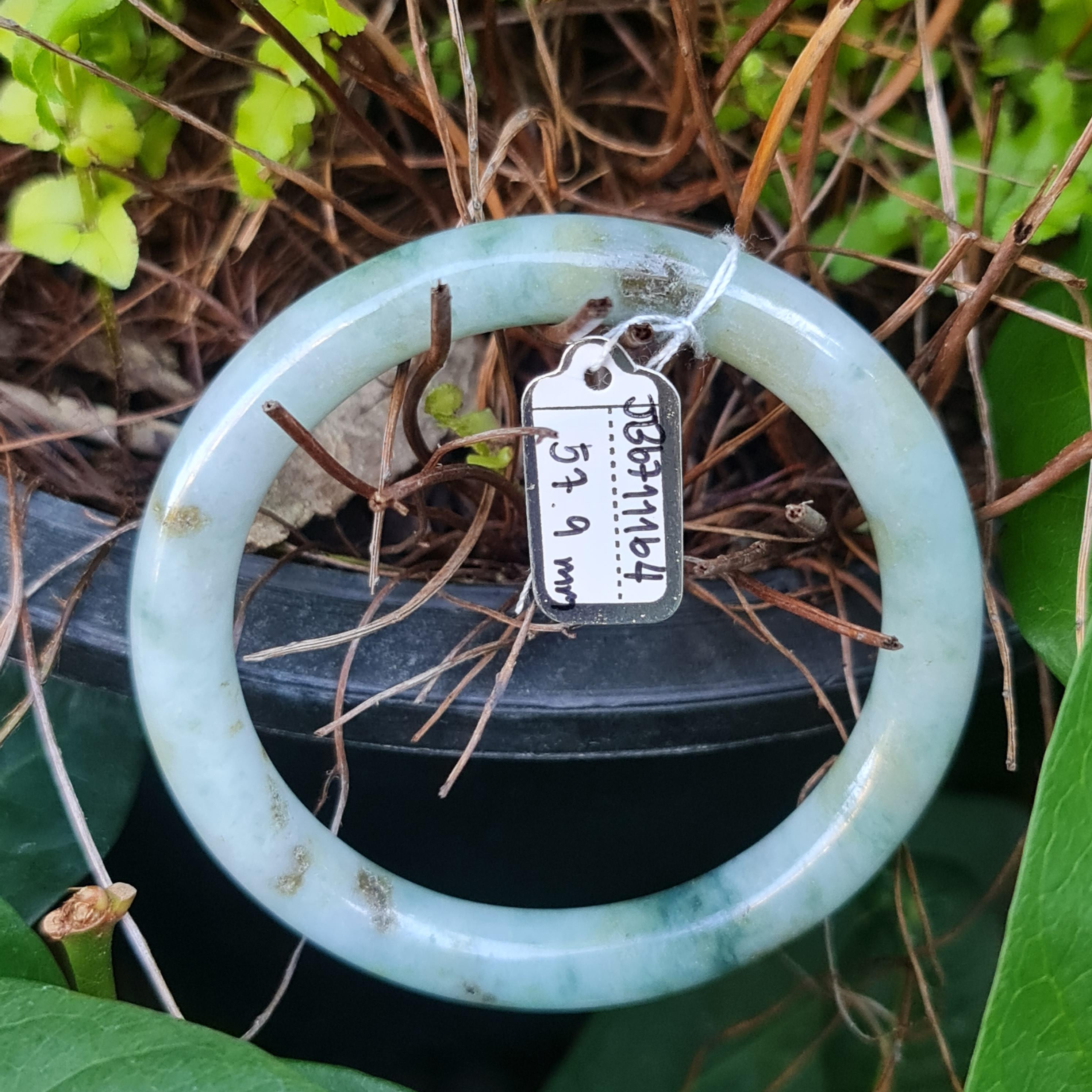 JB6711164 หยก พม่า แท้ Jade กำไลหยก 57.9 มม. (Jadeite bracelet) พม่า (Myanmar)