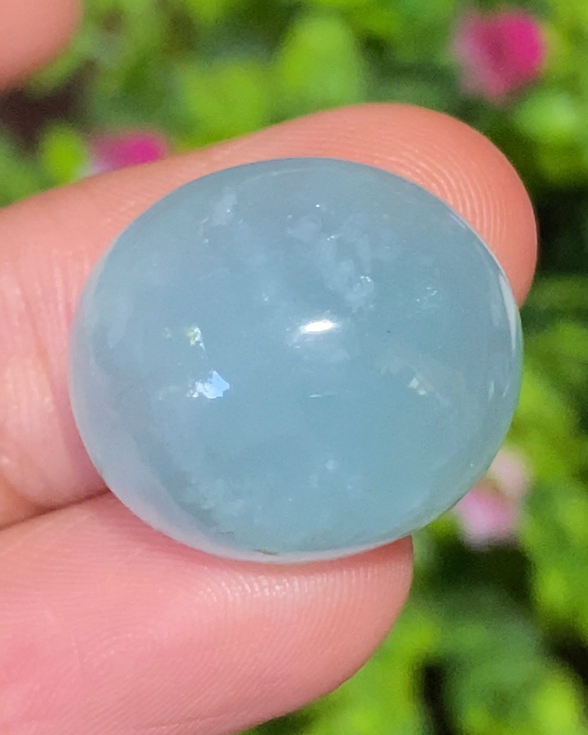 พลอย อความารีน Aquamarine 33.10 กะรัต (Cts.) พลอยแท้ อัญมณีมงคลประจําวันเกิด เครื่องประดับพลอย