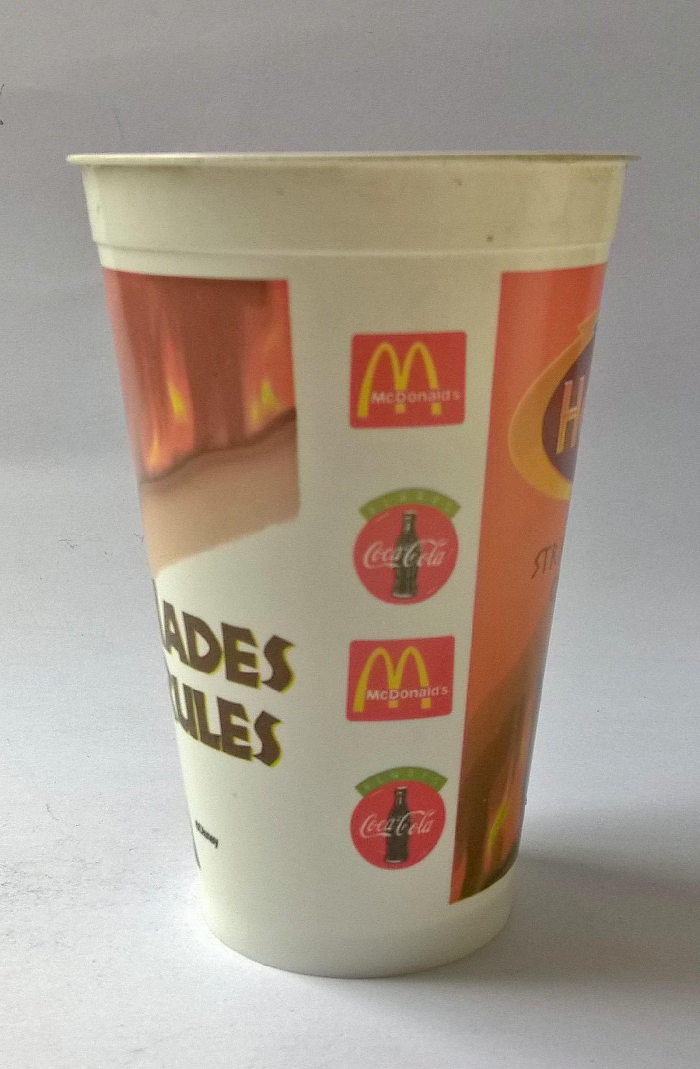 แก้วน้ำพลาสติกงานเก่า จากภาพยนต์ ดิสนีย์การ์ตูน เรื่อง เฮอร์คิวลิส Hades Rules Hercules1997 ของสะสมจาก Mc Donald ของเก่า โปรดตรวจสอบทุกภาพ