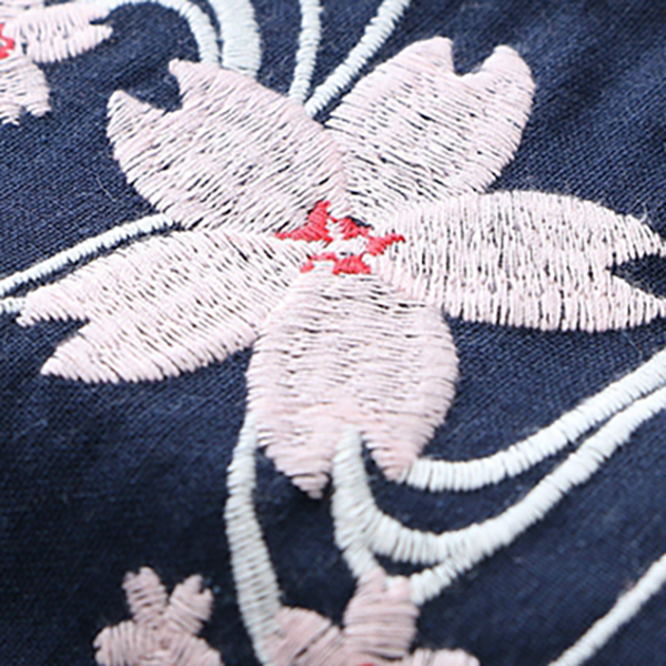 เสื้อโค้ทกันหนาวแฟชั่นญี่ปุ่น ฮู้ดแต่งเฟอร์ ปักลายสไตล์วินเทจ (12206LM)