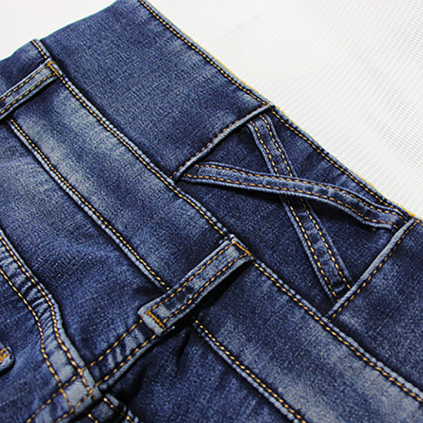 กางเกงยีนส์กันหนาวเอวสูง ทรงสลิม ซับกำมะหยี่ใส่ติดลบได้ (11692X)