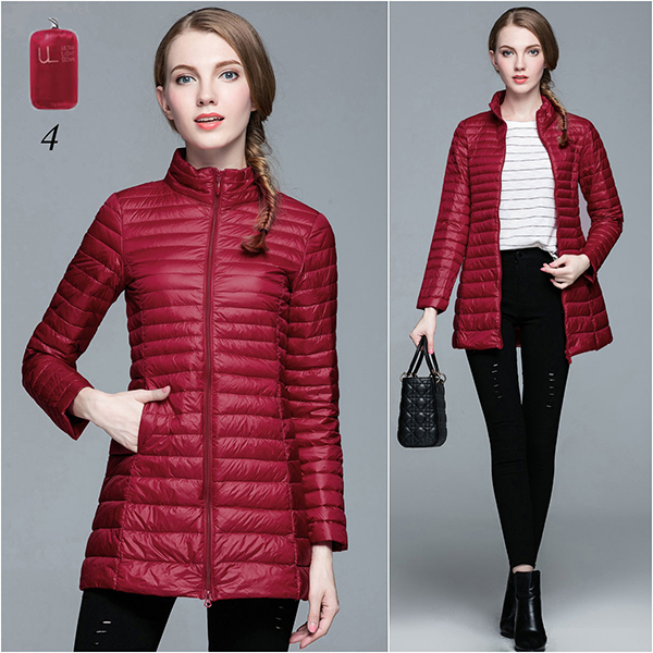 Ultra Light Down เสื้อโค้ทกันหนาวขนเป็ดตัวยาว พร้อมถุงเก็บ (11967X)