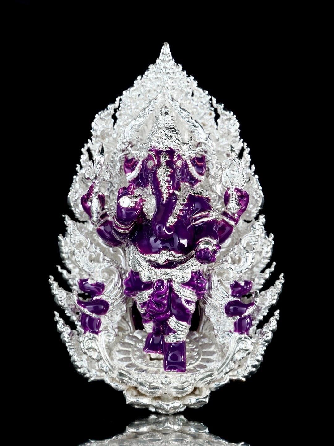 เหรียญพระพิฆเนศ รุ่น ปฐมสิทธิ รหัสพิเศษศูนย์จอง เนื้อบรอนซ์ชุบเงินลงยา