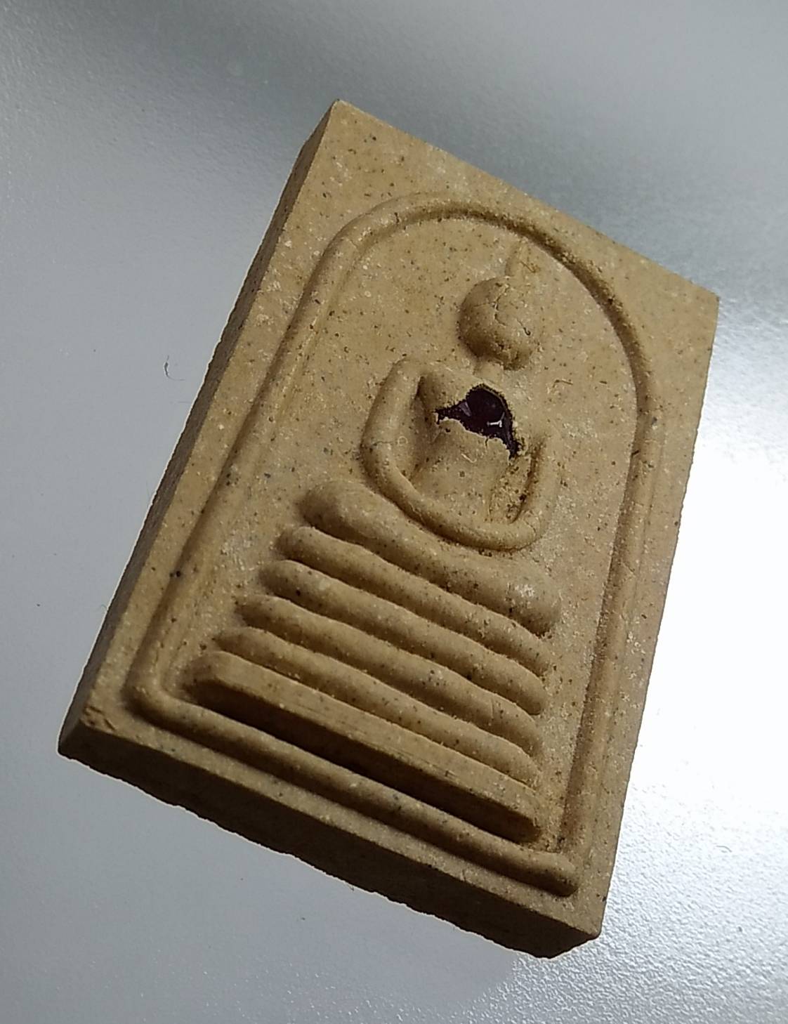 ก089 หลวงปู่พรหมมา จ.อุบลราชธานี พระสมเด็จ 5แผ่นดิน ฝังพลอยเสก ปี2537