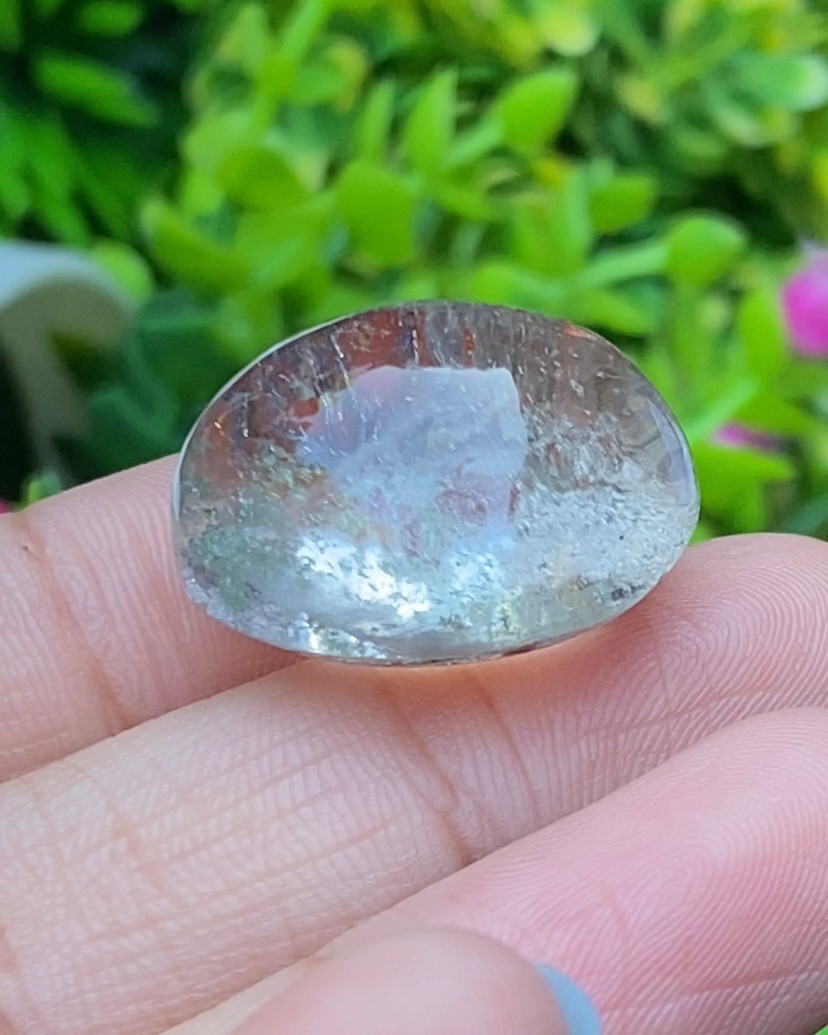 โป่งข่าม ควอตซ์ Rutilated Quartz 47.30 กะรัต Cts. พลอยแท้ อัญมณีมงคลประจําวันเกิด เครื่องประดับพลอย