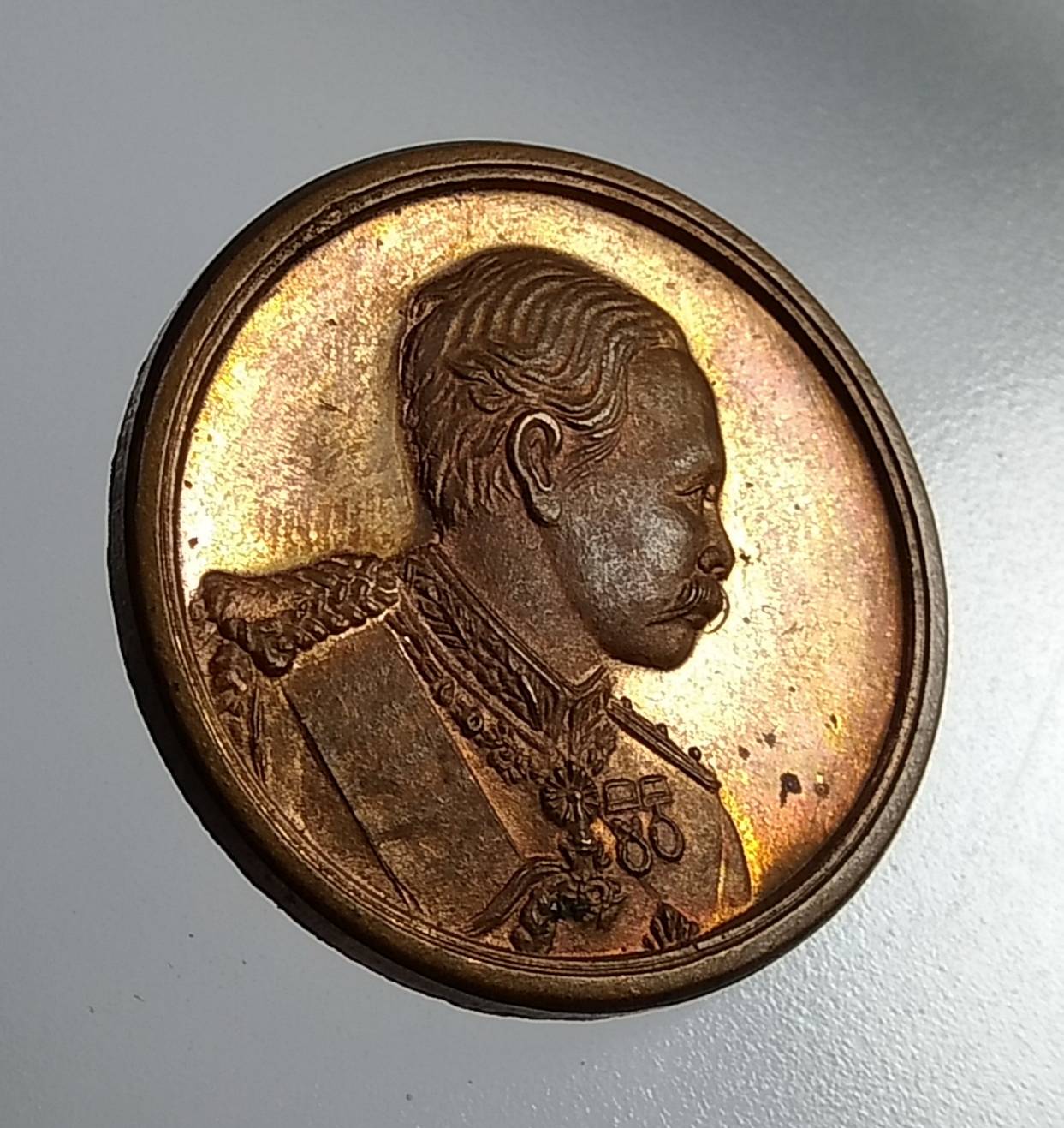 A1164 เหรียญ ร.5 วัดเลา บางขุนเทียน ปี2536