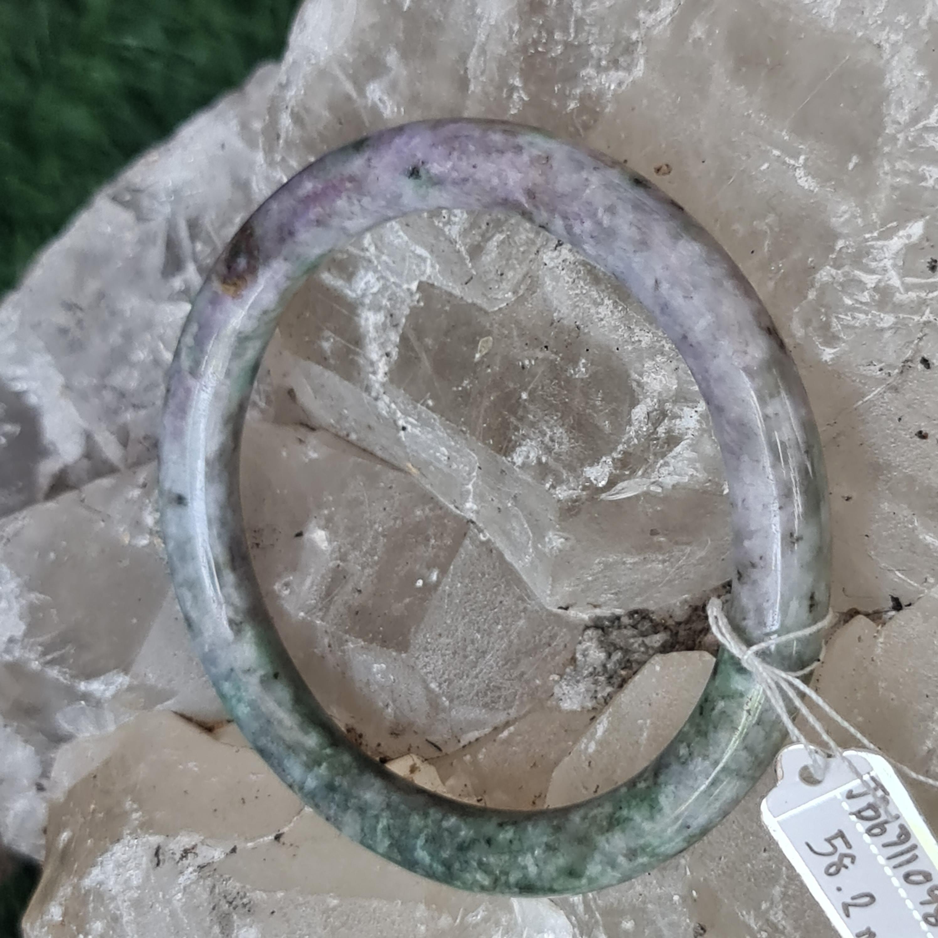 JB6711098 หยก พม่า แท้ Jade กำไลหยก 58.2 มม. (Jadeite bracelet) พม่า (Myanmar)