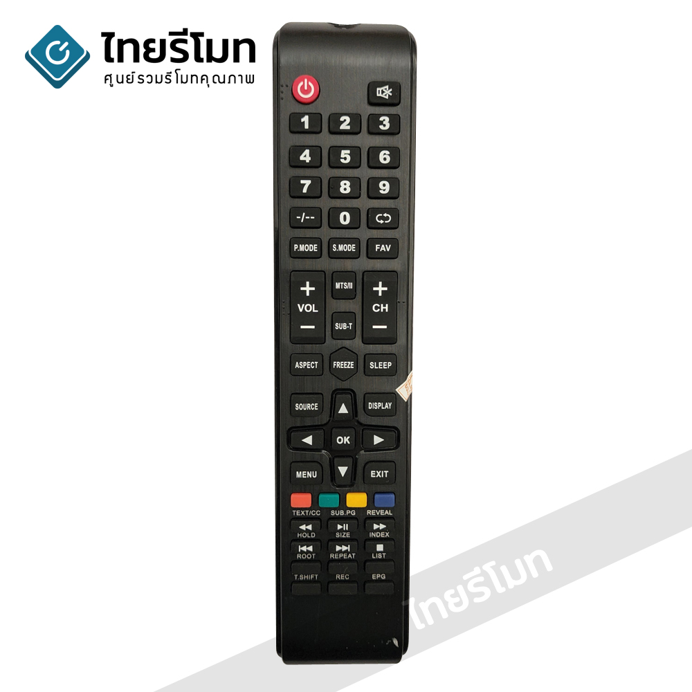 รีโมททีวี ฮุนได Hyundai รุ่น HDSL จุดสังเกต: ปุ่มกลาง ปุ่มASPECT/ปุ่มFREEZE/ปุ่มSLEEP