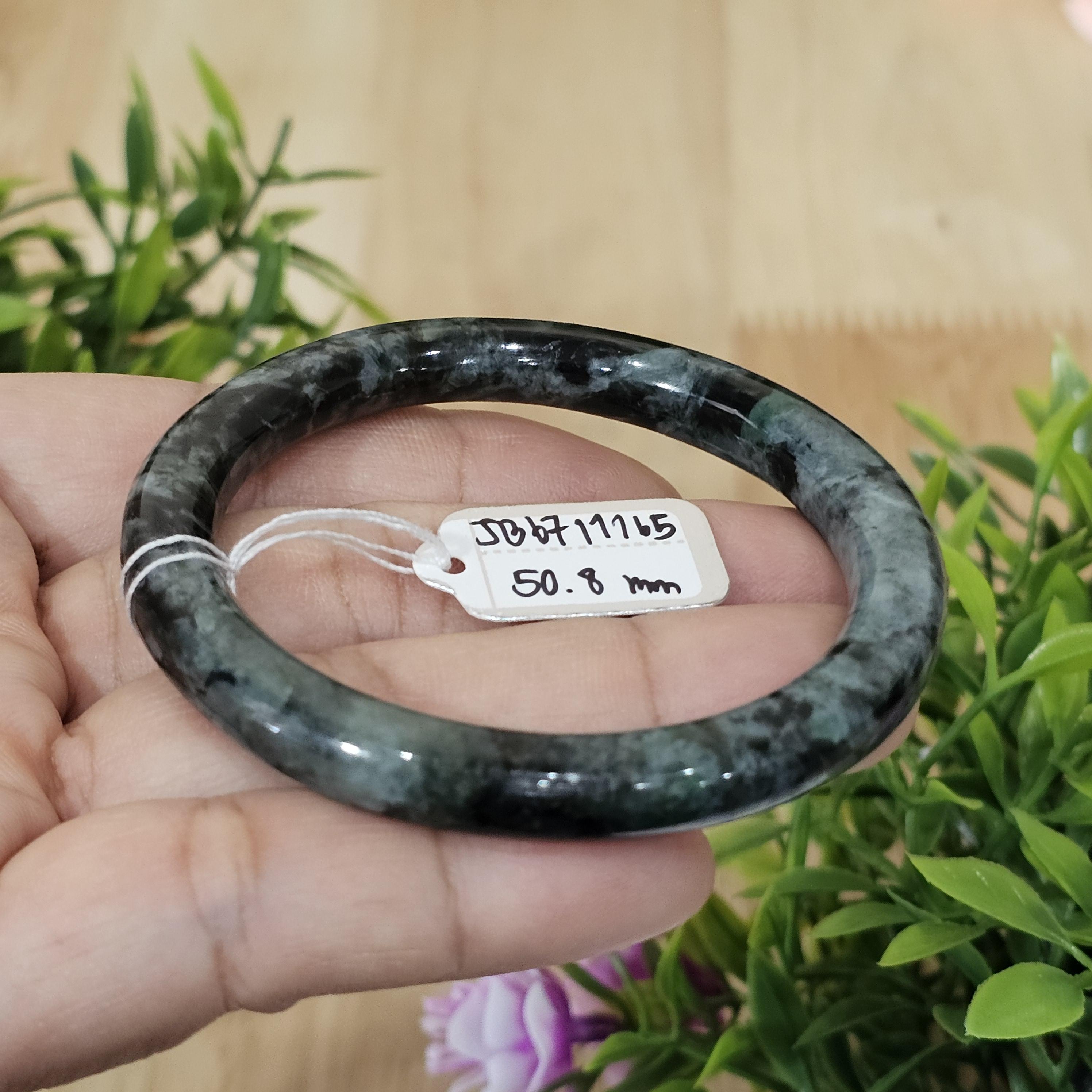 JB6711165 หยก พม่า แท้ Jade กำไลหยก (Jadeite bracelet) พม่า (Myanmar) 50.8 มม.