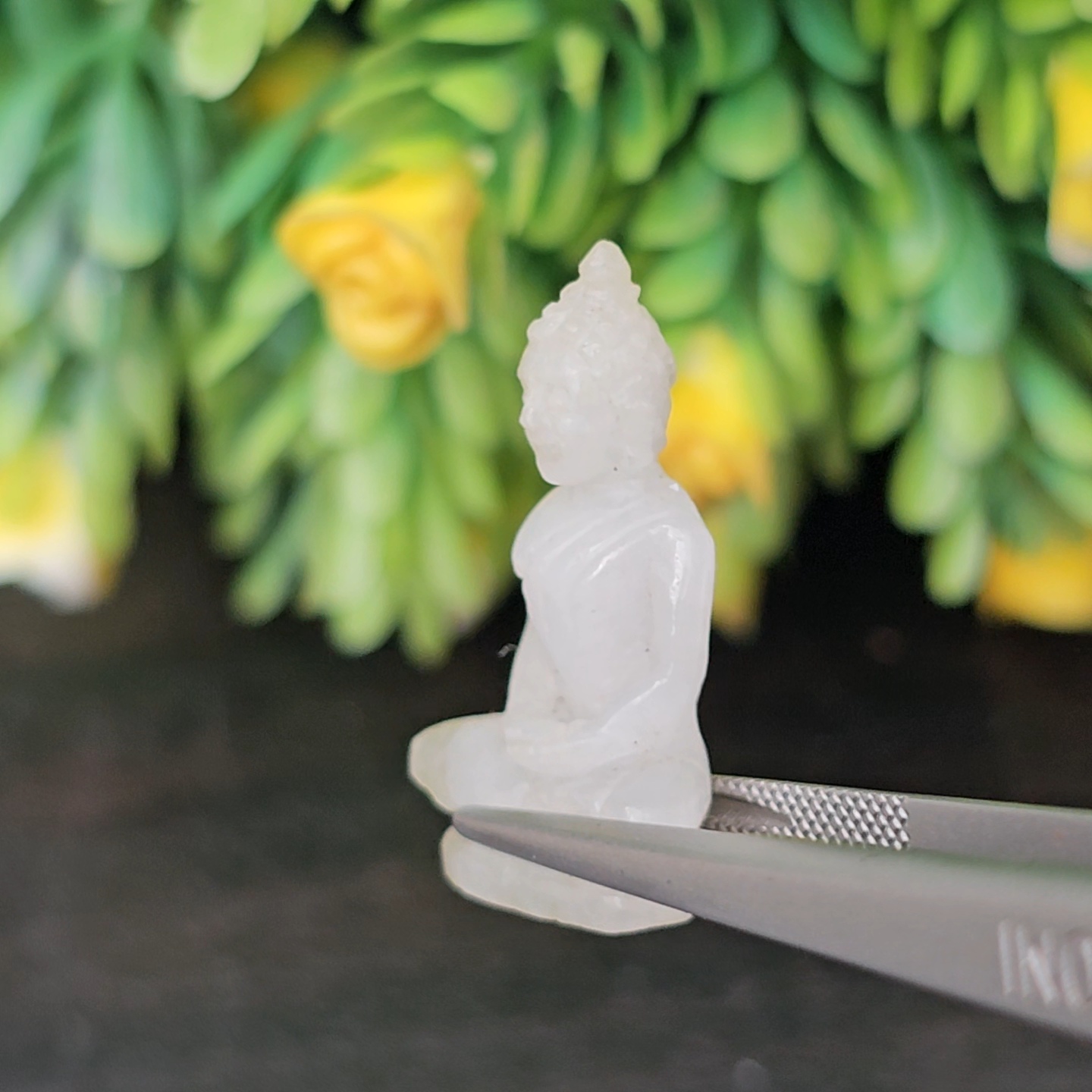 หยก แกะสลัก รูป พระ (Burmese jadeite) 16.88 กะรัต (cts.) หยก พม่า แท้