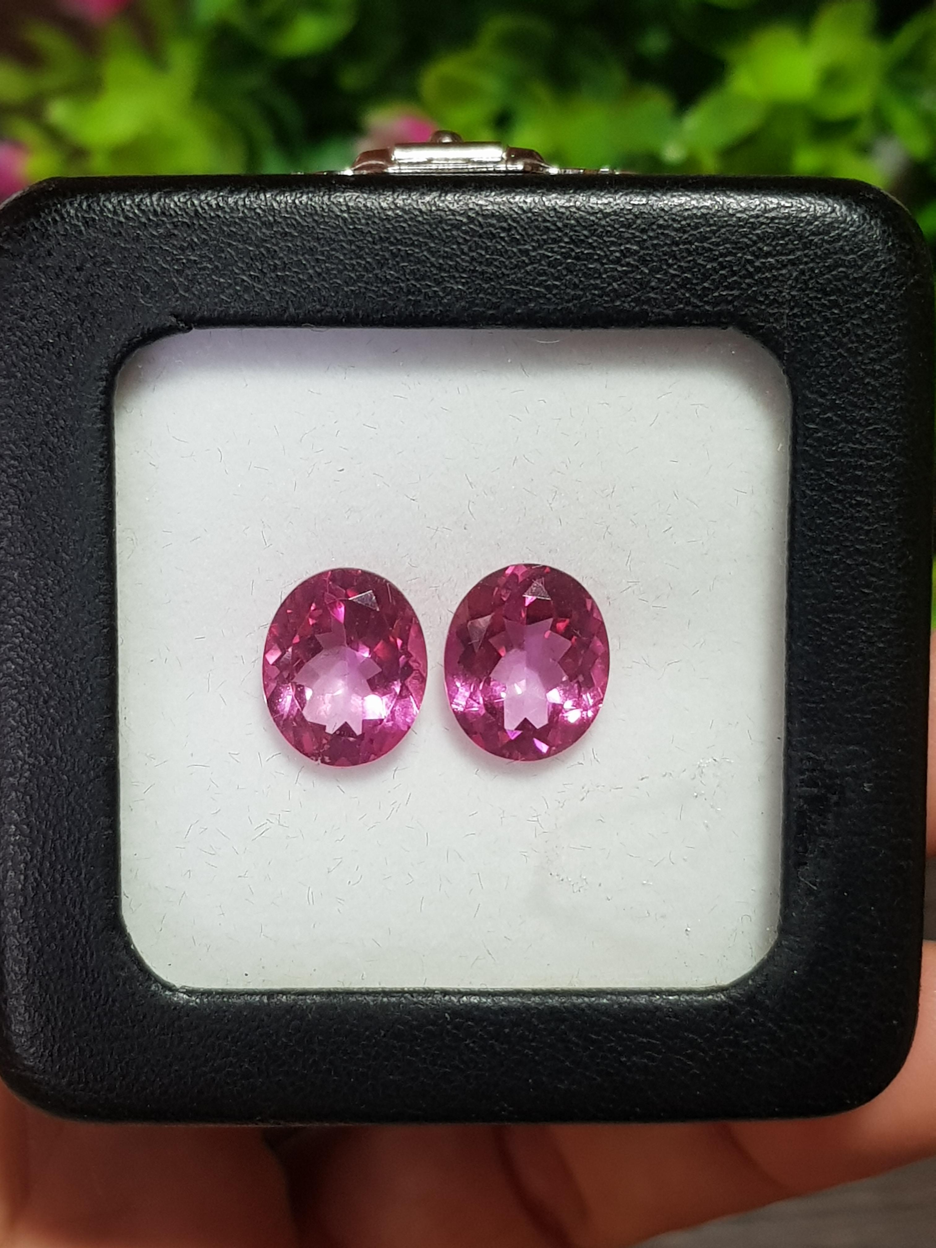 พลอย ชมพู พิ้งค์ โทแพซ Pink Topaz 10.74 กะรัต พลอยแท้ อัญมณีมงคลประจําวันเกิด เครื่องประดับพลอย