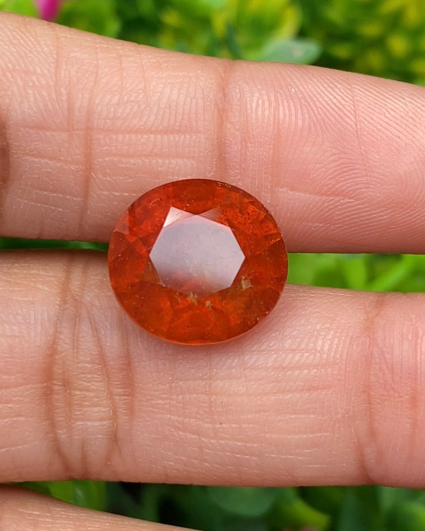 พลอย ออเรนจ์ แซฟไฟร์ สีส้ม Orange Sapphire 14.75กะรัต (Cts.) พลอยแท้ อัญมณีมงคลประจําวันเกิด เครื่องประดับพลอย