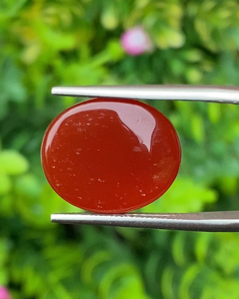 พลอย โมรา Natural Chalcedony 11.80 กะรัต (Cts.) พลอยแท้ อัญมณีมงคลประจําวันเกิด เครื่องประดับพลอย