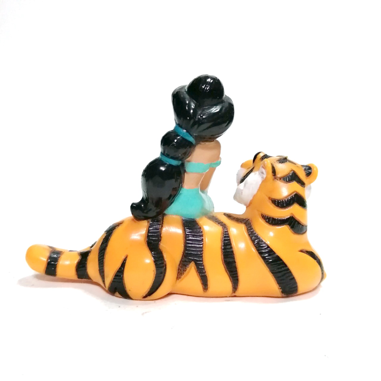 ฟิกเกอร์ยางตัน ขนาดตามรูป เจ้าหญิงจัสมินนั่งบนหลังเสือ จาก เรื่อง อาละดินกับยักษ์ในตะเกียงวิเศษ ฟิกเกอร์แมทเทล 1992 สภาพดี