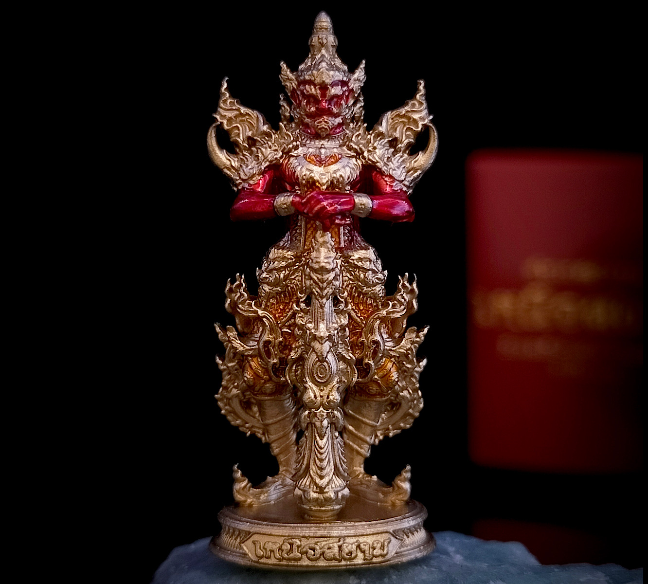 ท้าวเวสสุวรรณเหนือสยาม (หน้ายักษ์) รหัส 6.9 เนื้อบรอนซ์ลงยา