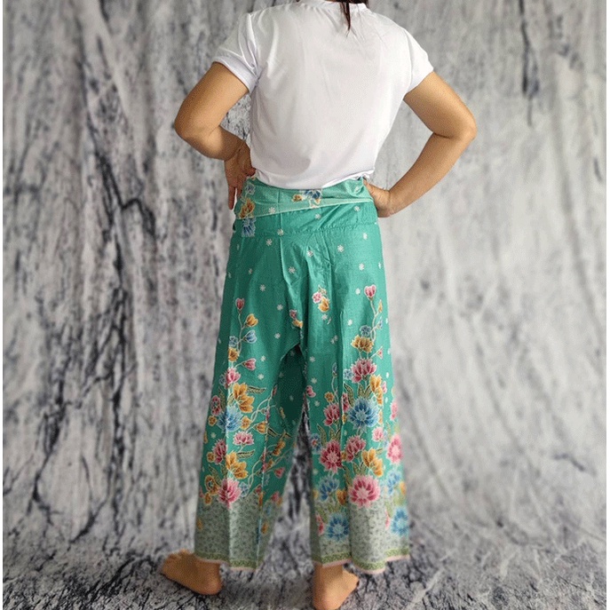 STAMPCOTTON กางเกงขายาว ผ้าปาเต๊ะ กางเกงเล กางเกงใส่สบาย