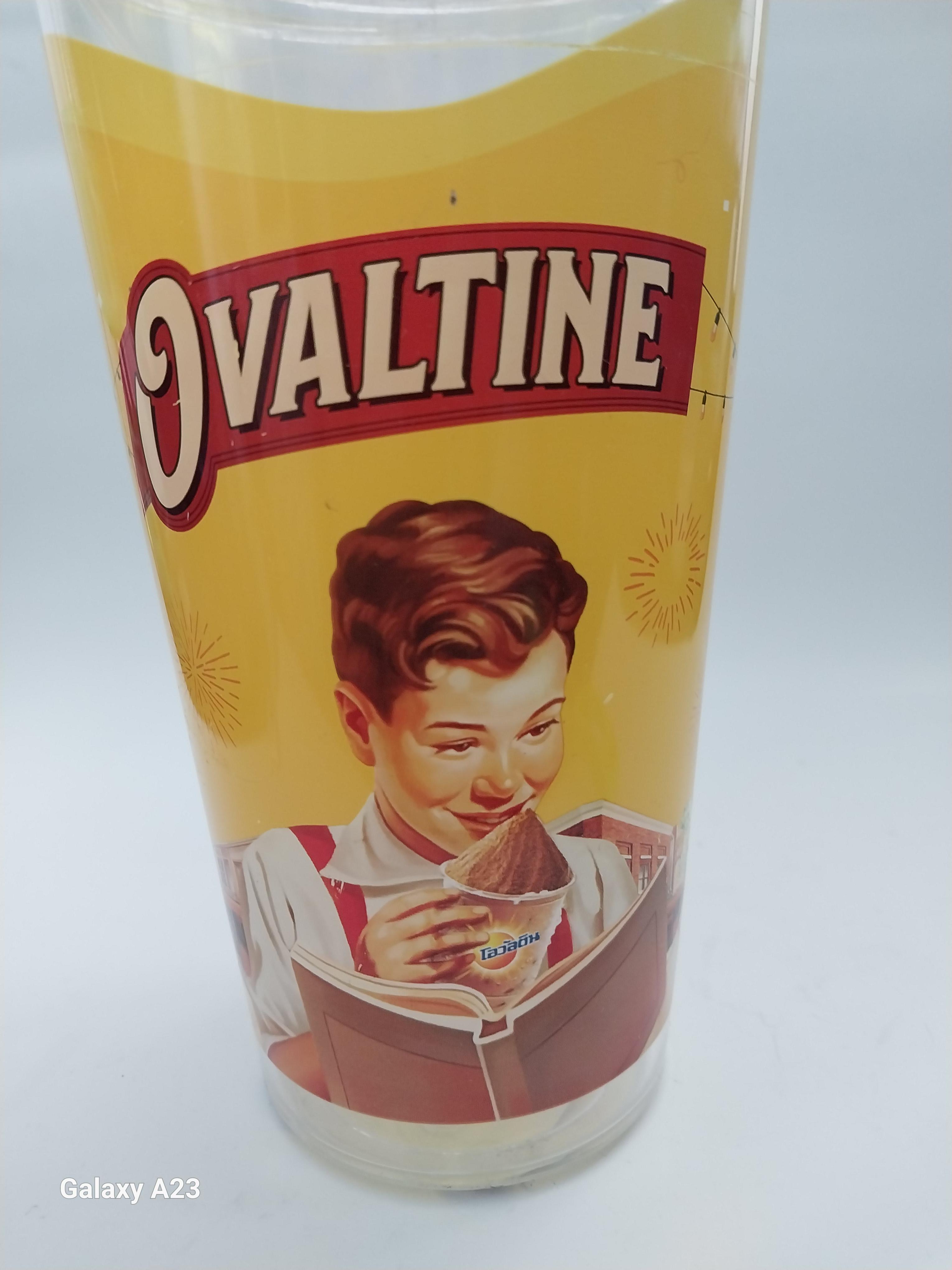มีหลายภาพ แก้วโอวัลติน (ราคาใบละ) ของเก่ามีรอยบ้างกรุณาดูทุกภาพ Ovaltine