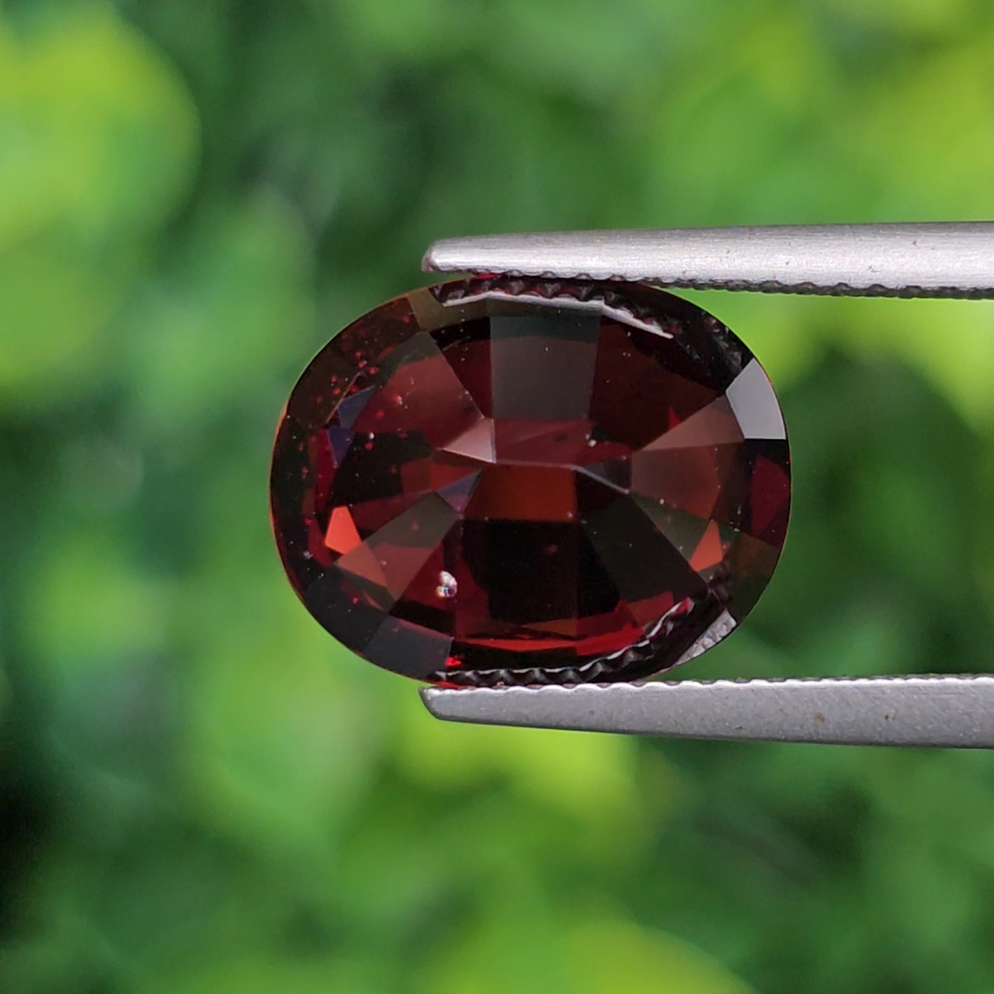 พลอย โกเมน Pyrope - Almandite Garnet 8.27 กะรัต (Cts.) พลอยแท้ อัญมณีมงคลประจําวันเกิด เครื่องประดับพลอย