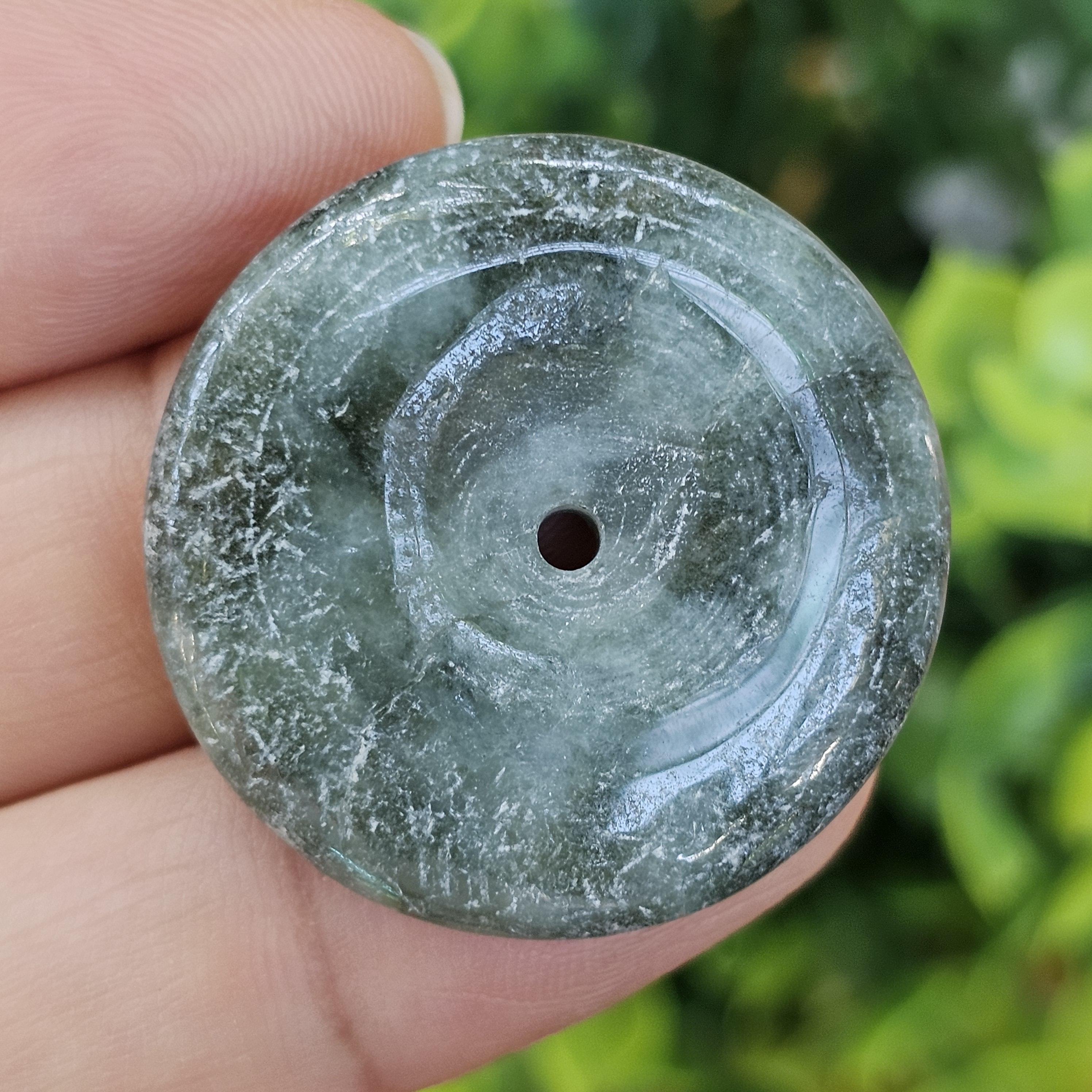 หยก พม่า แท้ Jade จี้โดนัทหยก (Bi-dise jadeite) พม่า (Myanmar) 60.48 กะรัต (Cts.)