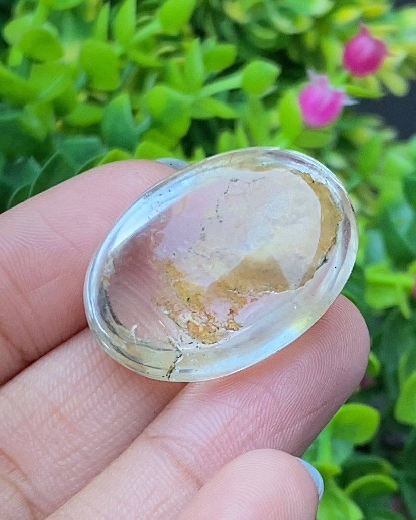 โป่งข่าม ควอตซ์ Rutilated Quartz 63.46 กะรัต Cts. พลอยแท้ อัญมณีมงคลประจําวันเกิด เครื่องประดับพลอย