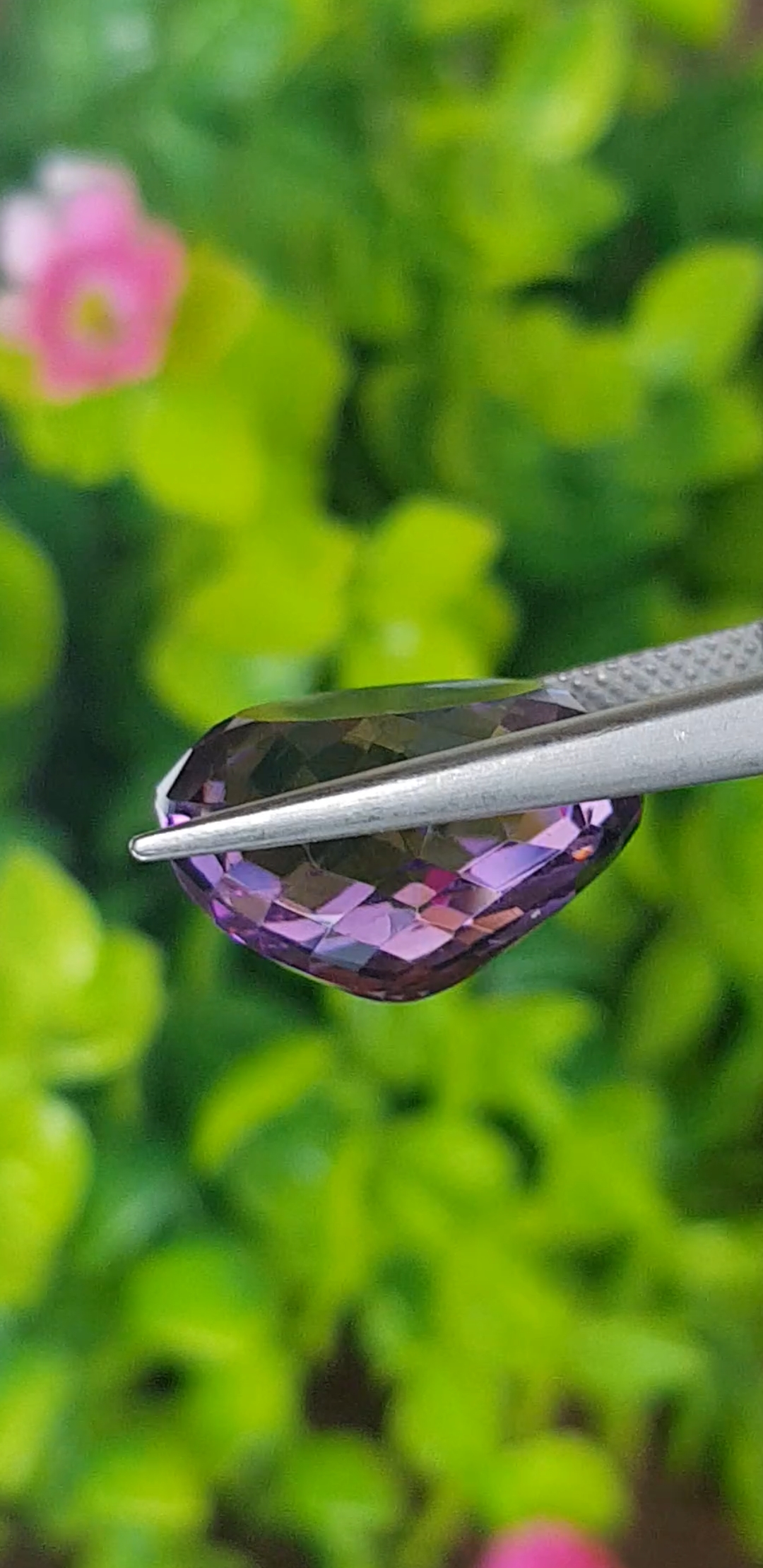 พลอย อเมทิส Amethyst 12.36 กะรัต (Cts.) พลอยแท้ อัญมณีมงคลประจําวันเกิด เครื่องประดับพลอย