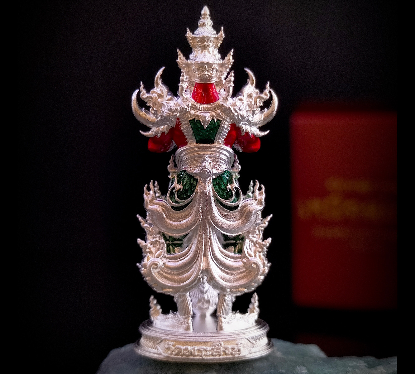 ท้าวเวสสุวรรณเหนือสยาม (หน้าเทพ) รหัส 6.2 เนื้อเงินลงยา