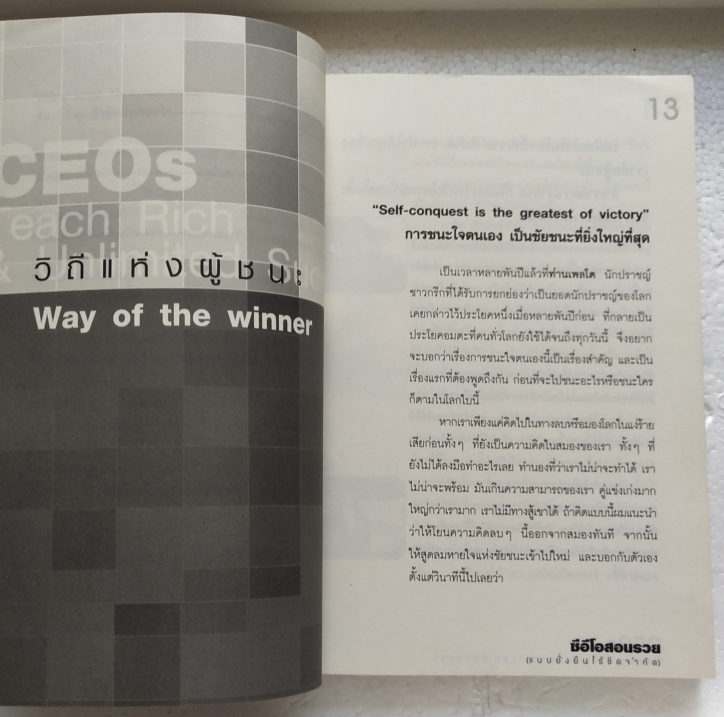 หนังสือบริหารธุรกิจ CEOs Teach Rich &Unlimited Success ซีอีโอสอนรวย (แบบยั่งยืนไร้ขีดจำกัด) คมความคิดและกลยุทธ์ ของซีอีโอทั่วโลกที่ประสบความสำเร็จและรวยแบบยั่งยืน ทั้งบริหารใจลูกน้อง และครองใจลูกค้าอย่างไรที่จะเเพิ่มความสำเร็จให้กับธุรกิจแแบบไร้ขีดจำกัด โ