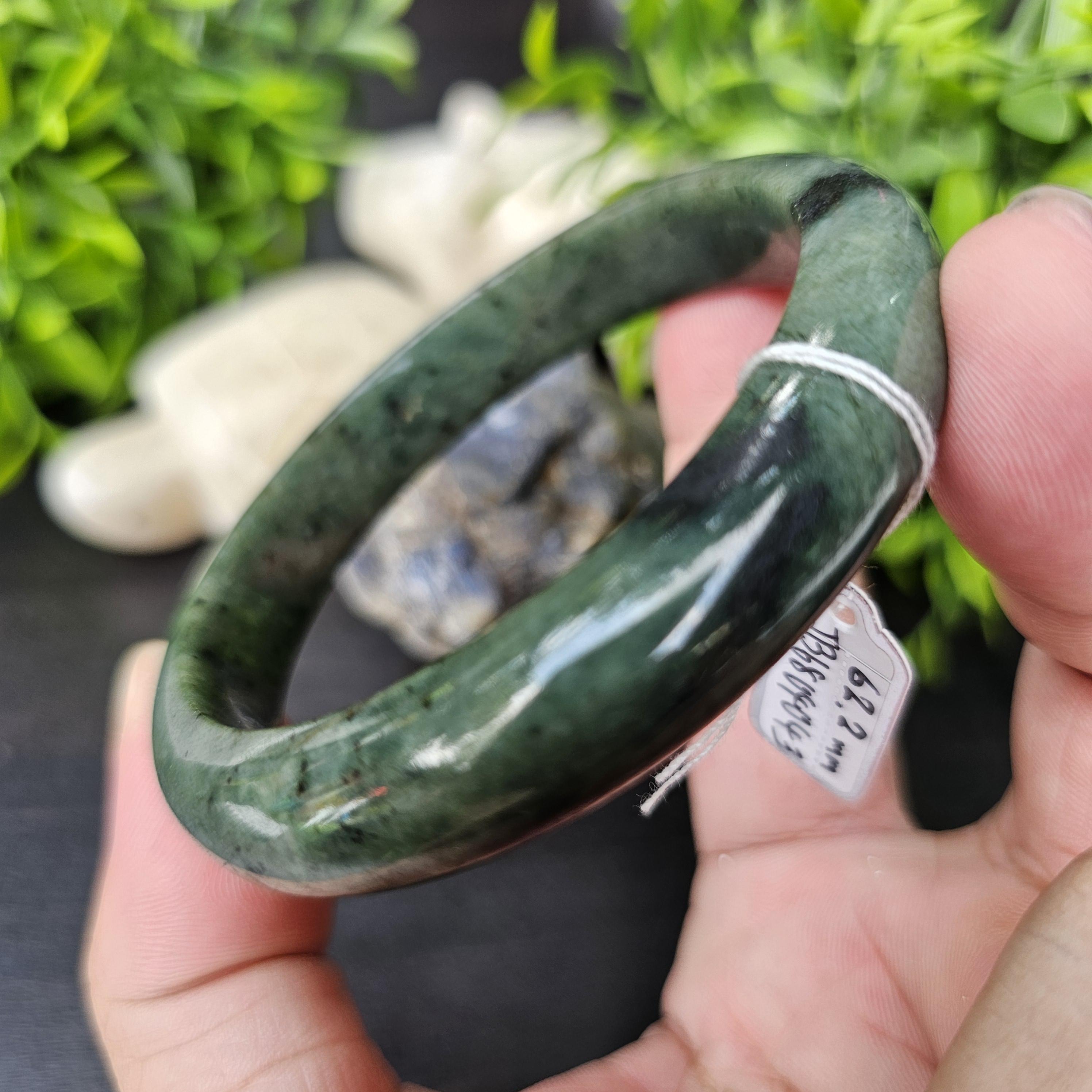 JB6804043 หยก พม่า แท้ Jade กำไลหยก 62.2 มม. (Jadeite bracelet) พม่า (Myanmar)