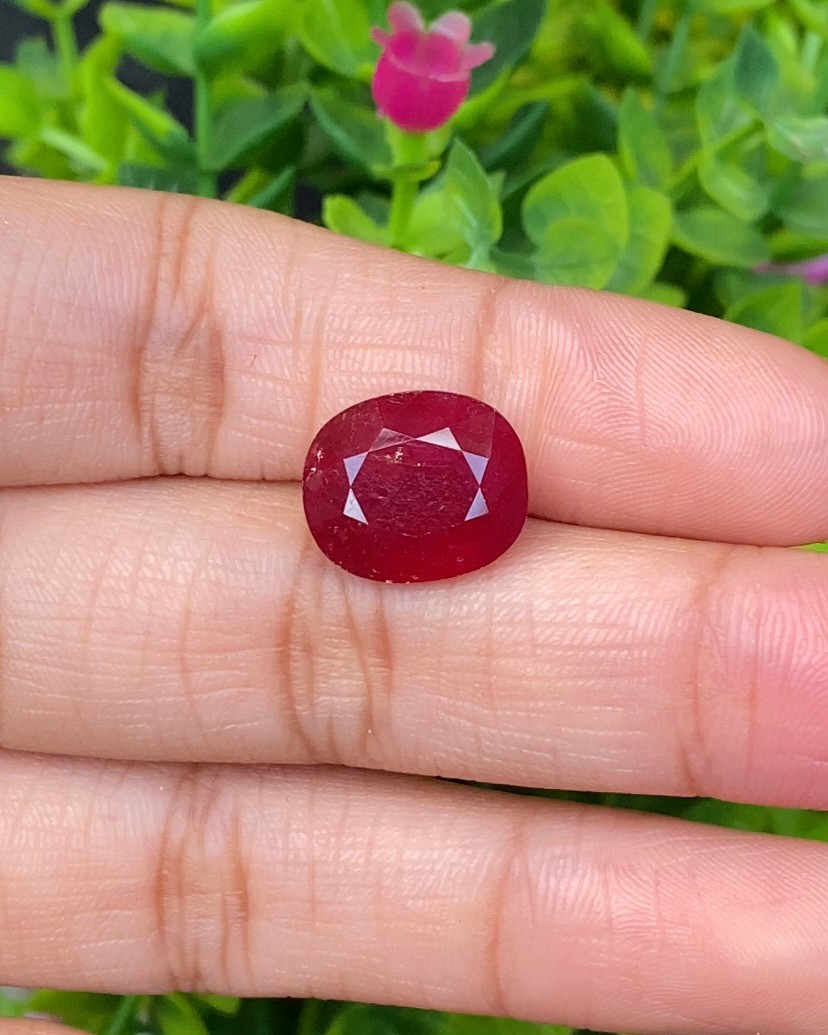 พลอย ทับทิม (Ruby Sapphire) 13.00 กะรัต (Cts.) พลอยแท้ อัญมณีมงคลประจําวันเกิด เครื่องประดับพลอย
