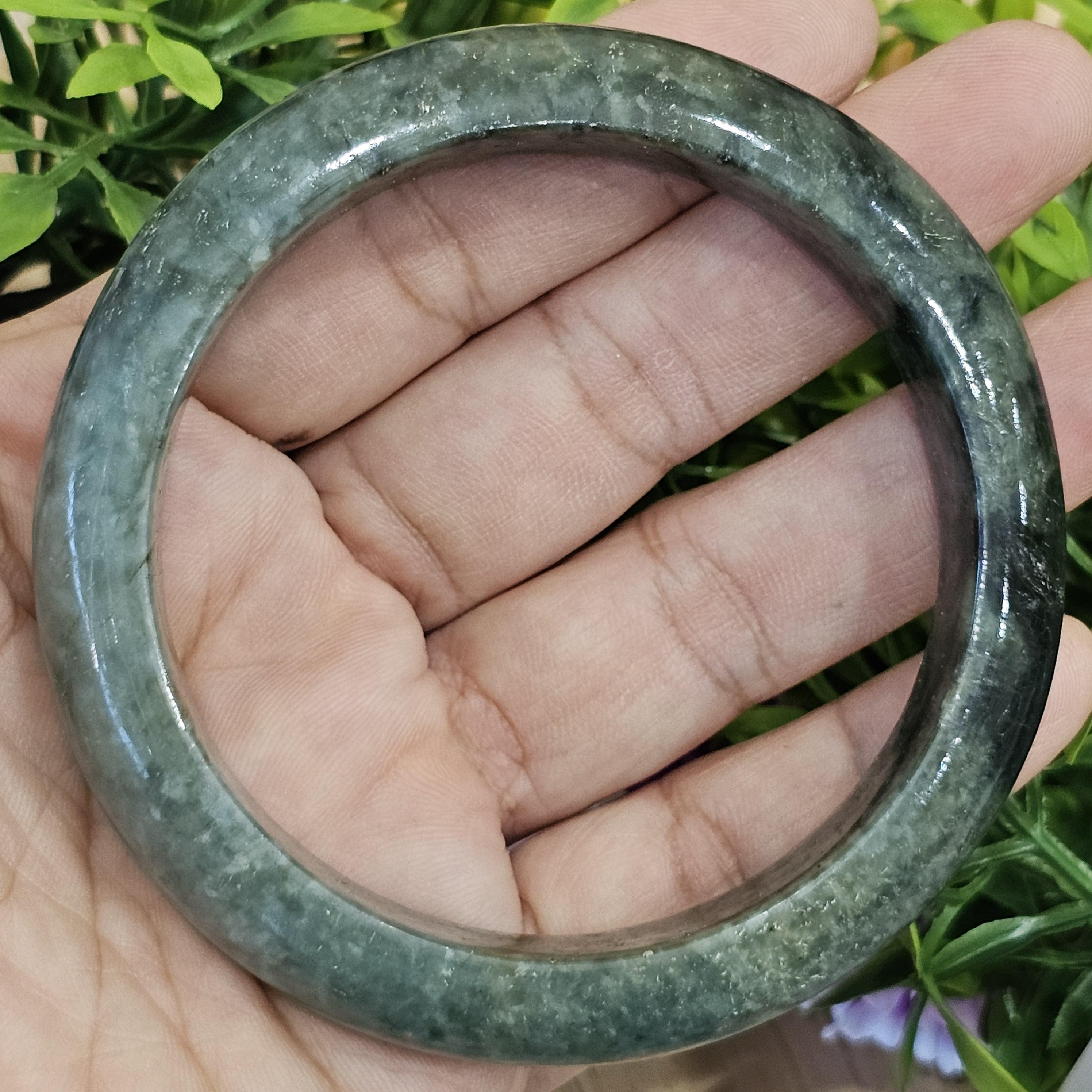 หยก พม่า แท้ Jade กำไลหยก (Jadeite bracelet) พม่า (Myanmar) 61.9 มม.