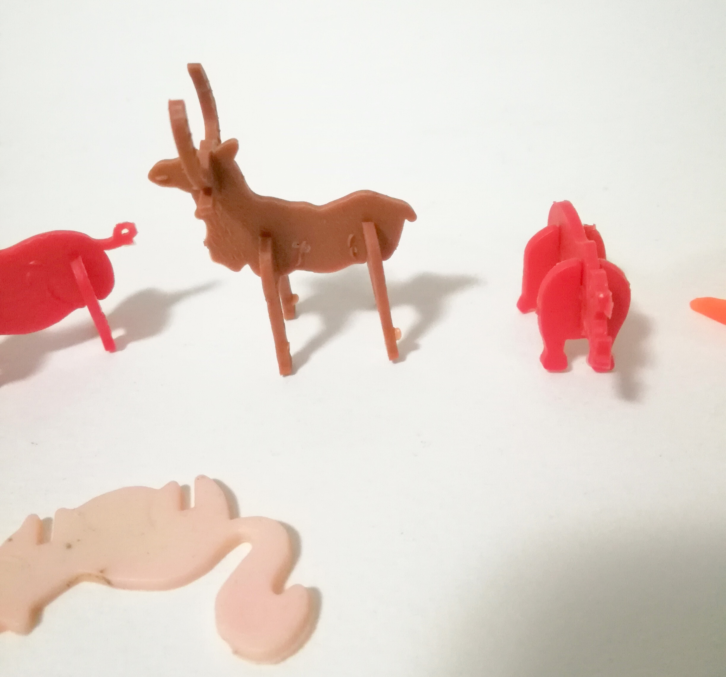 ของสะสมเก่า เซ็ทตุ๊กตาสัตว์ประกอบ วัสดุ:พลาสติก ตามภาพ