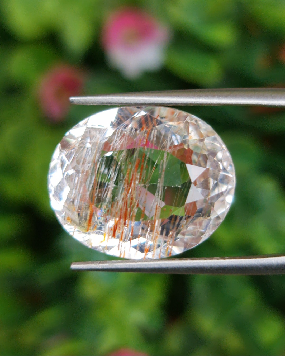 พลอย ไหมทอง โทแพซ (Golden Rutilated Topaz) 15.60 กะรัต (Cts.) พลอยแท้ อัญมณีมงคลประจําวันเกิด เครื่องประดับพลอย